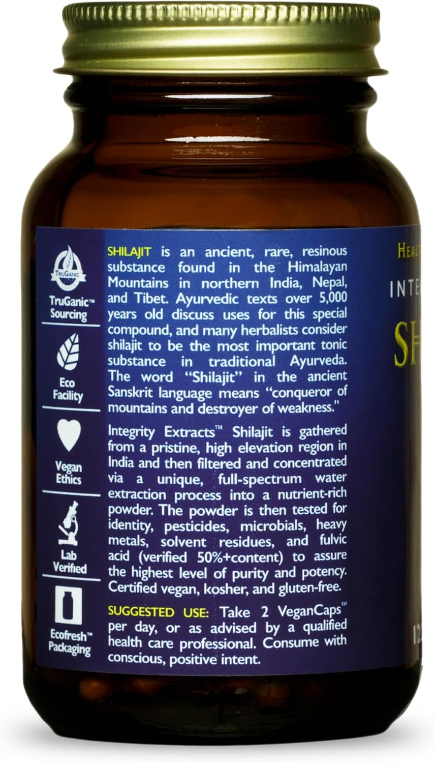 HealthForce SuperFoods Shilajit - 120 VeganCaps