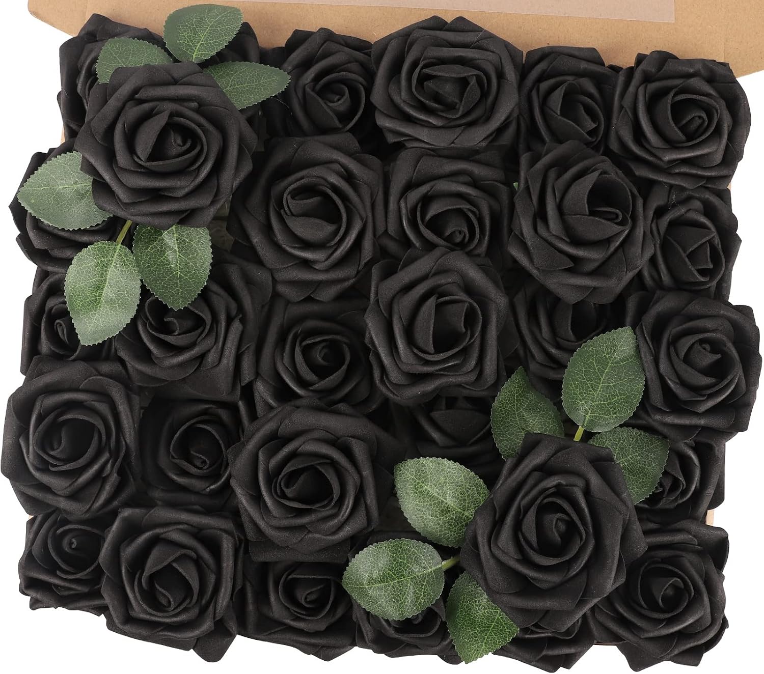 30PCS Yellow Artificial Flowers, Real Touch Fake Roses for Fall Decorations
