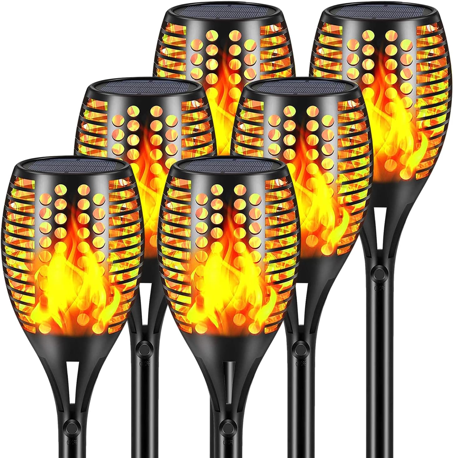 Aityvert Upgraded Larger Solar Torch Lights, Waterproof Outdoor Dancing Flames Light, Flickering Flames Garden Lights, Landscape Decoration Pathway Patio Lights 43" 96 LED (4 Pack)