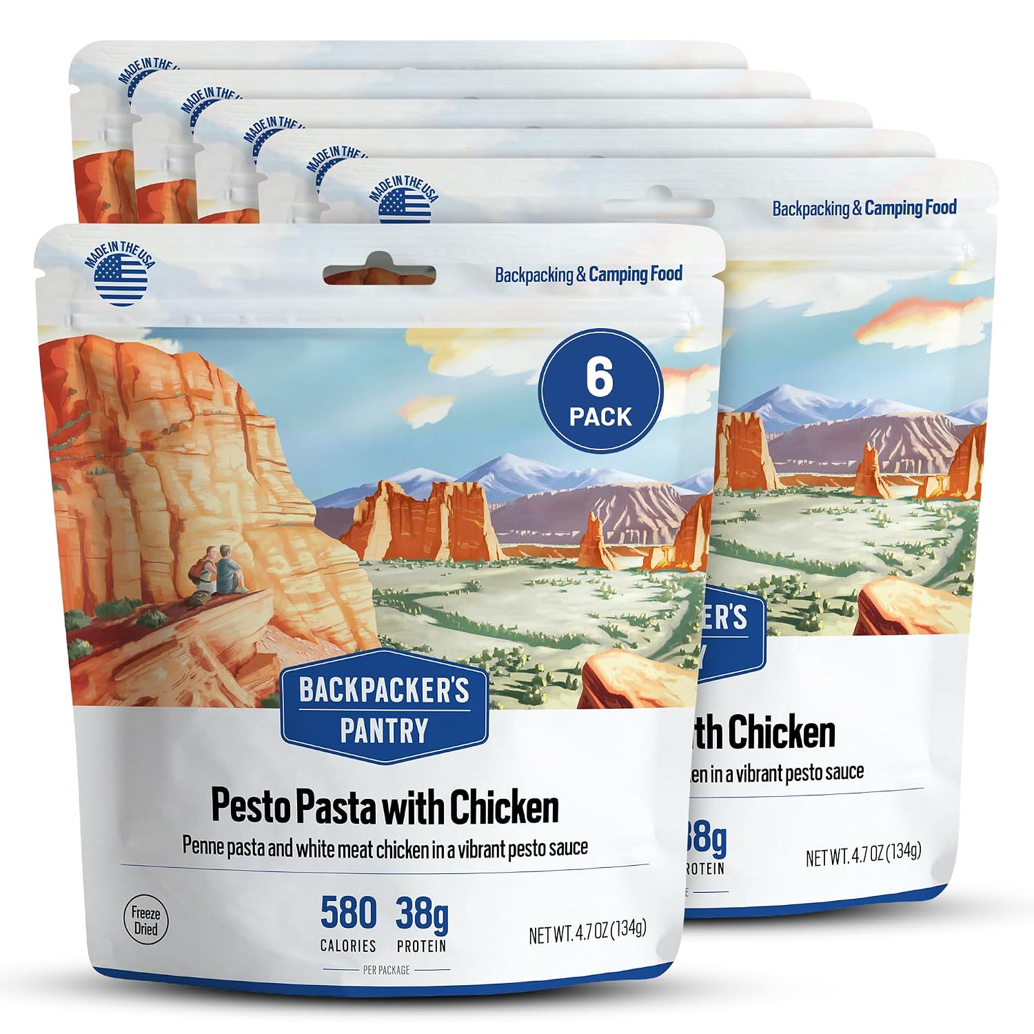 Backpacker's Pantry Lasagna | 1-Pack | 29g Protein | 620 Cal | Vegetarian, Nut Free | Made in the USA | Freeze Dried Meal & Camping Food