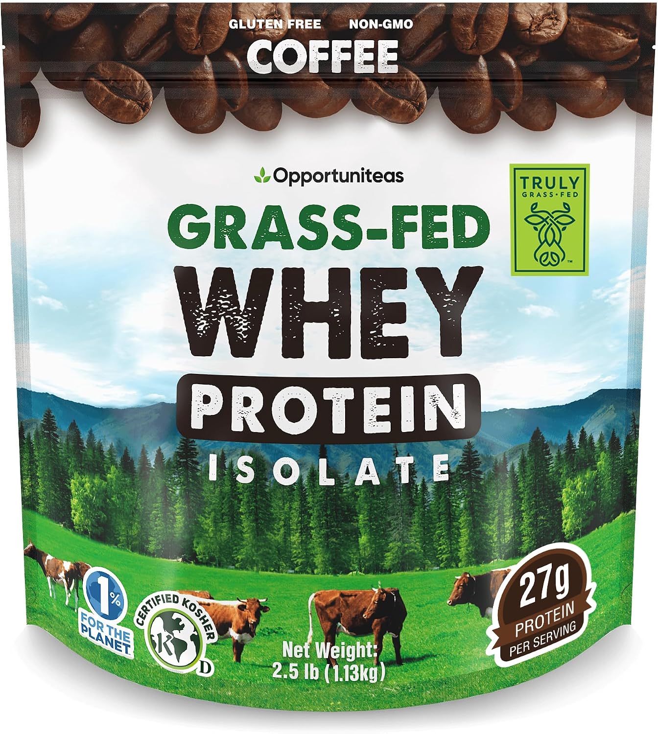 Unflavored Grass Fed Whey Isolate Protein Powder, 1 lb | Isolated, Flavorless Whey made with 100% GrassFed Hormone-Free Milk, It's Unsweetened, Cold-Pressed and Heavy-Metal Tested
