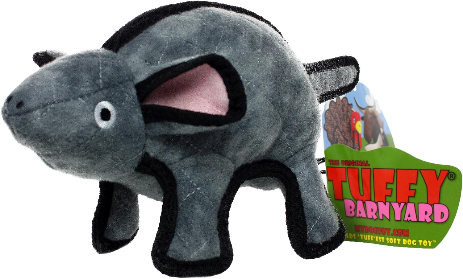 TUFFY® : Cow Dog Toy: Ultra Durable Plush Toy with Multiple Layers & Reinforced Seams, Washable and Floats, Original Construction
