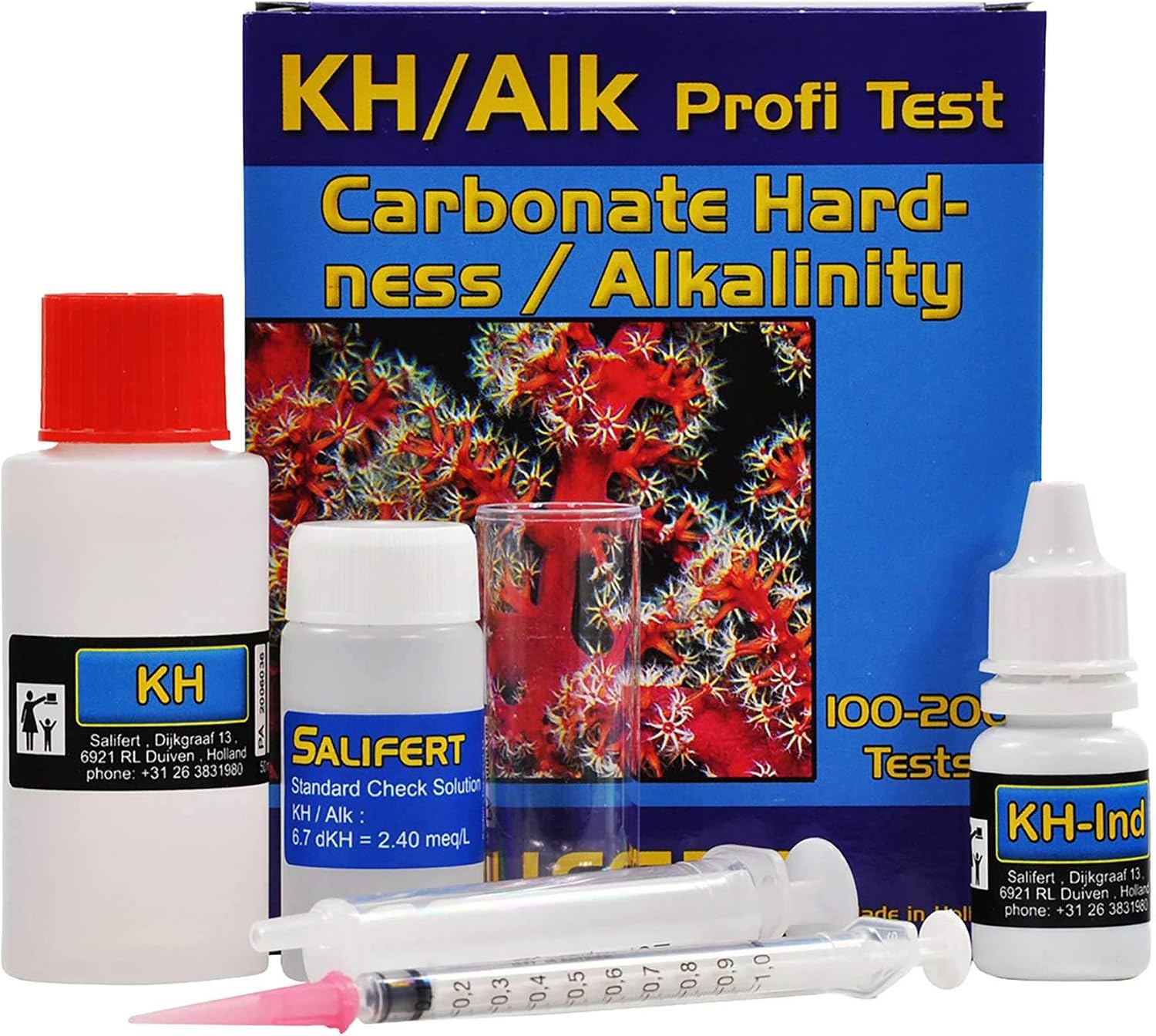 Carbonate Hardness & Alkalinity (Kh/Alk) Test Kit, 100-200 Tests