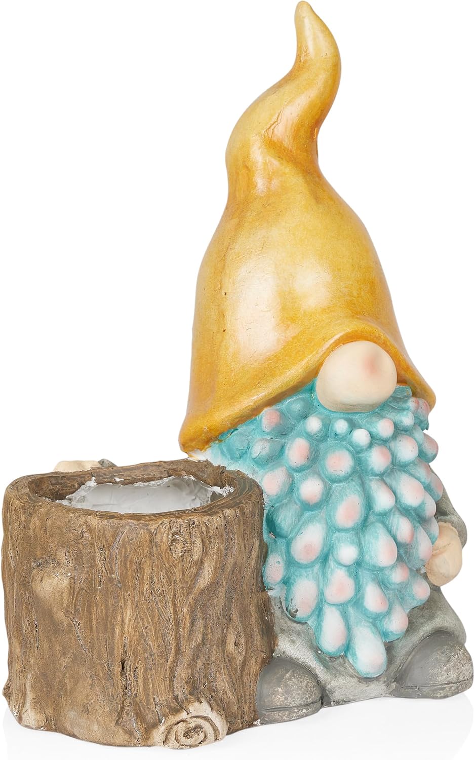 Alpine Corporation 12" Tall Traditional Outdoor Garden Gnome Yard Statue Decoration