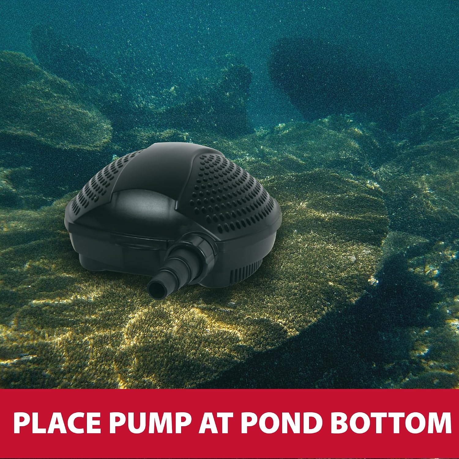 The Pond Guy SolidFlo G2 Submersible Pump for Small Ponds, 600 GPH | Ideal for water gardens and waterfalls with quiet, durable, efficient flow and easy DIY setup