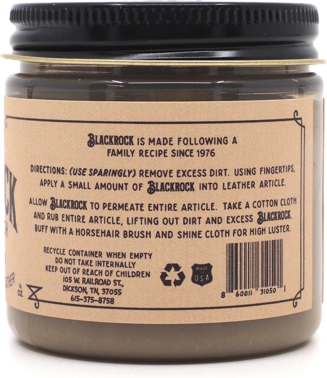 Blackrock LEATHER N RICH - Quality leather cleaner and conditioner, Made in the USA since 1976 - Leather care for boots, saddles, car interiors