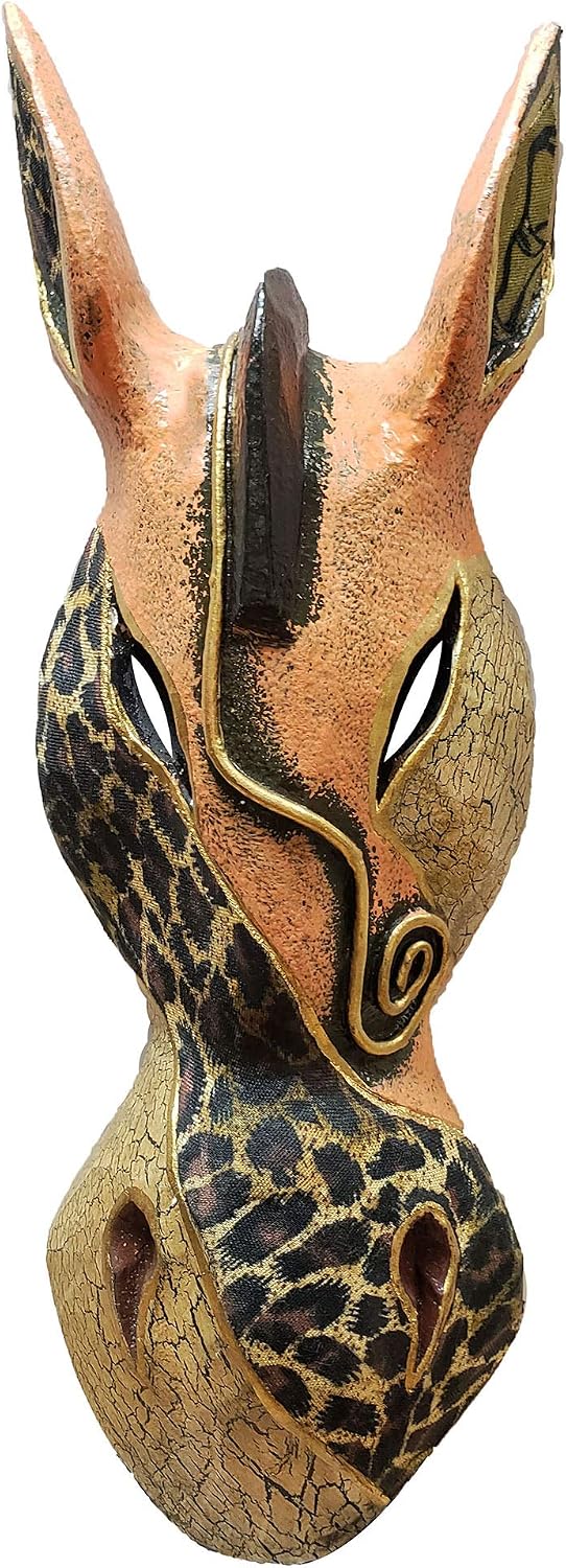 Giraffe Zebra Face Mask Wall Hanging Décor Hand Painted Patterns African Safari Style Decorative Accent Contemporary Variation An Awesome Gifting
