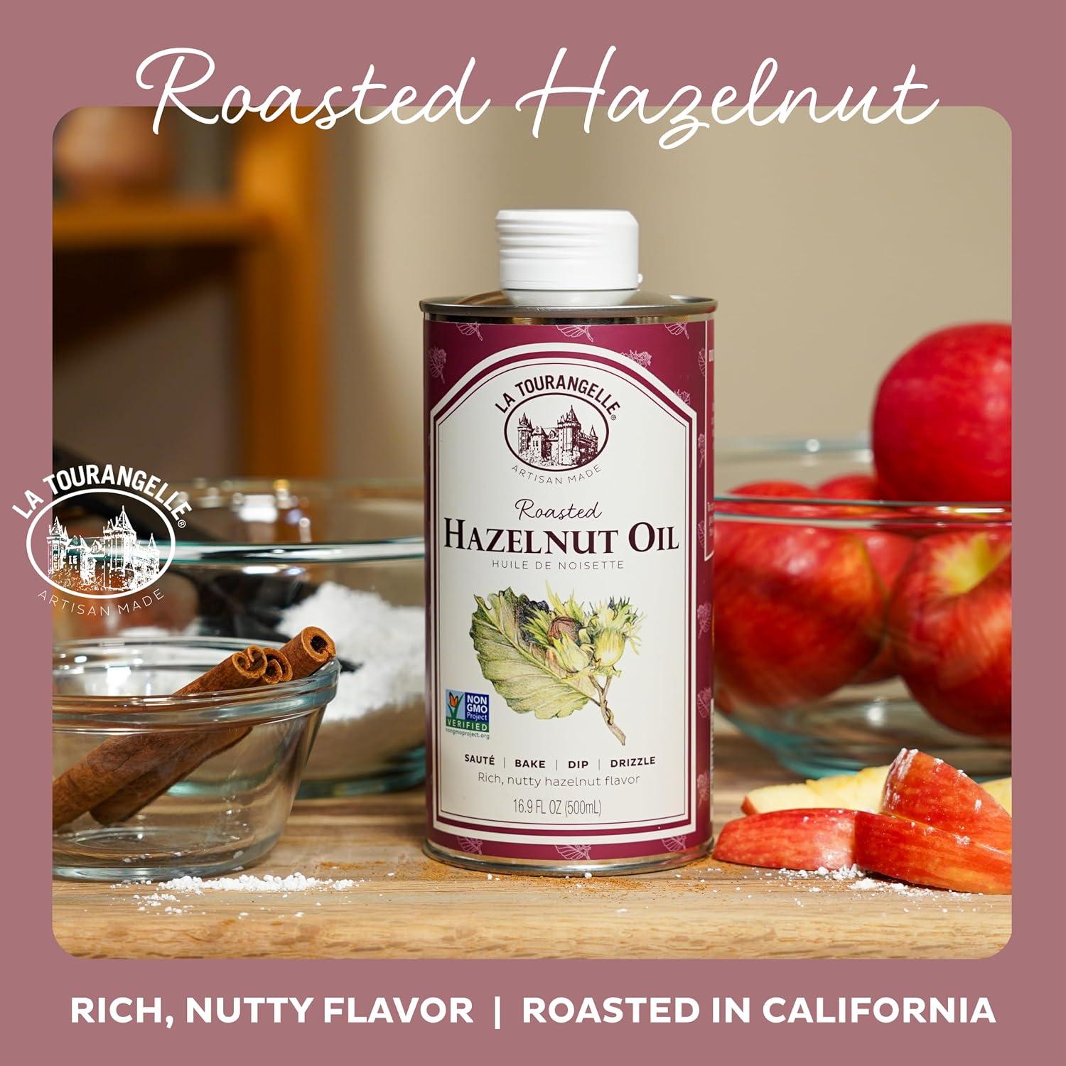 La Tourangelle Toasted Pumpkin Seed Oil, for Cooking, Dressings, 8.45 fl oz | Made Using Traditional Styrian Techniques, Great for Pastas and Spreads, Health and Beauty Oil, Gluten Free, Non-GMO