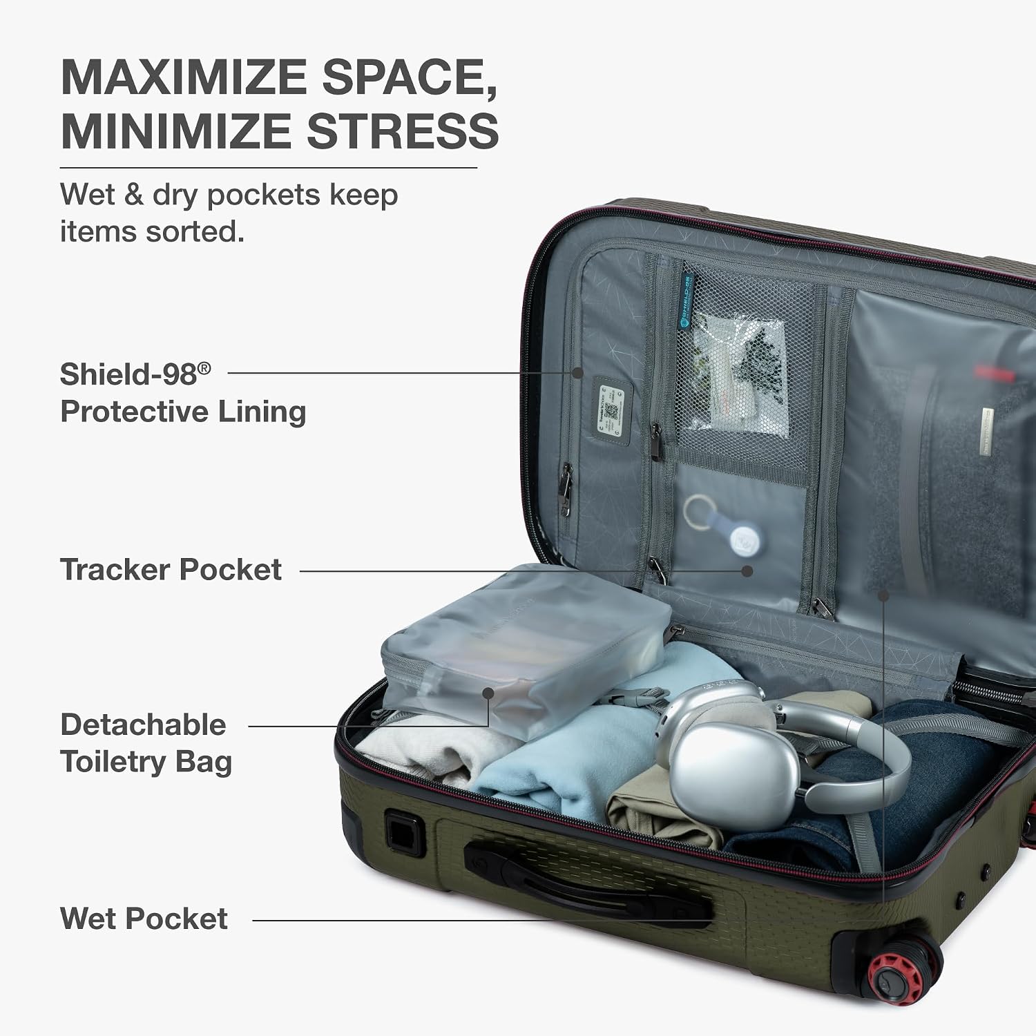 Traveler's Choice Maxporter II Polycarbonate Hardside Trunk with Spinner Wheels, Navy, 31-Inch Large Trunk