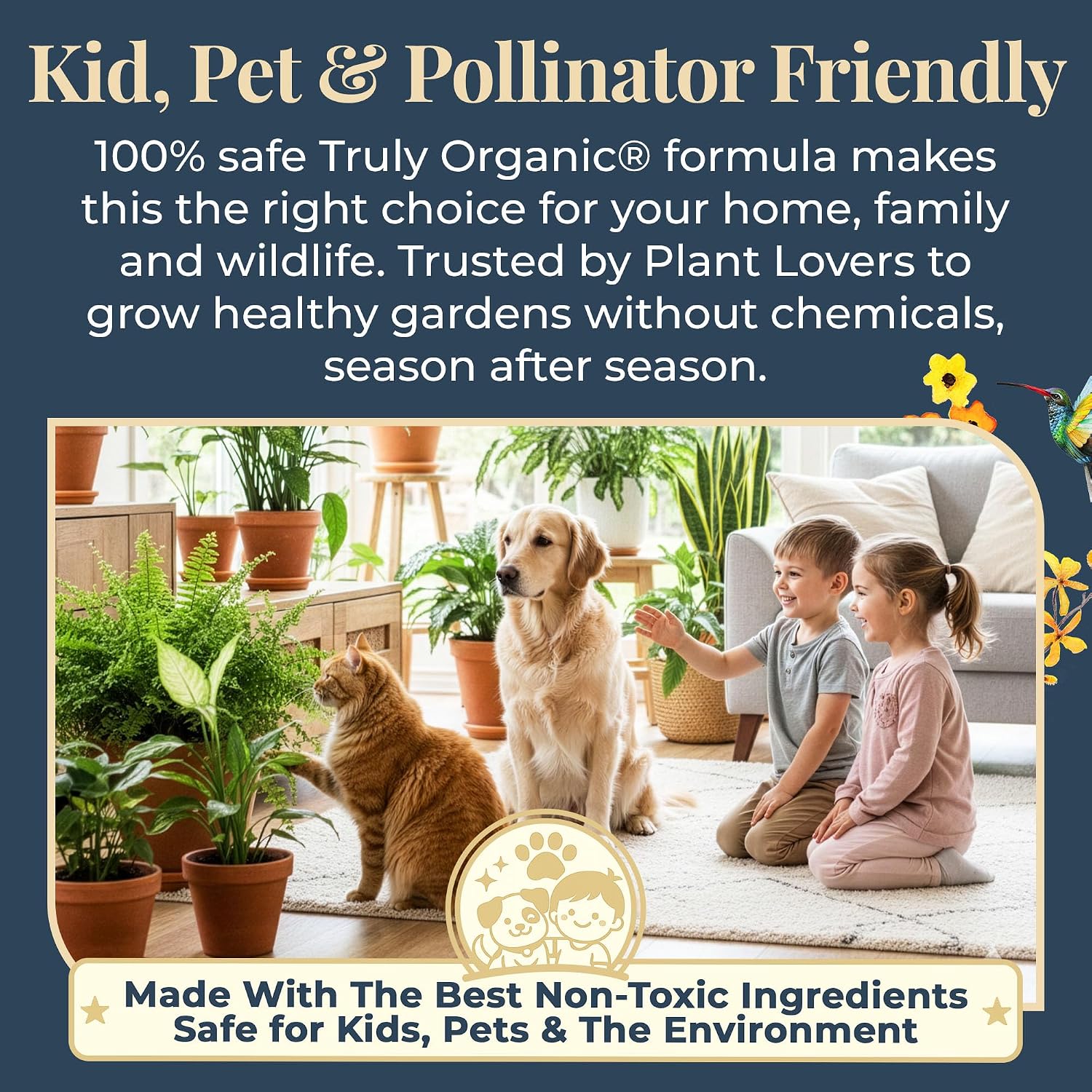 Organic Plant Magic Fertilizer & Plant Food for House Plants & Garden 1/2lb | Makes 32+ Gal of Organic Water Soluble Fertilizer for Plant Growth use on Vegetables, Flowers, Gardens & Indoor House Plants