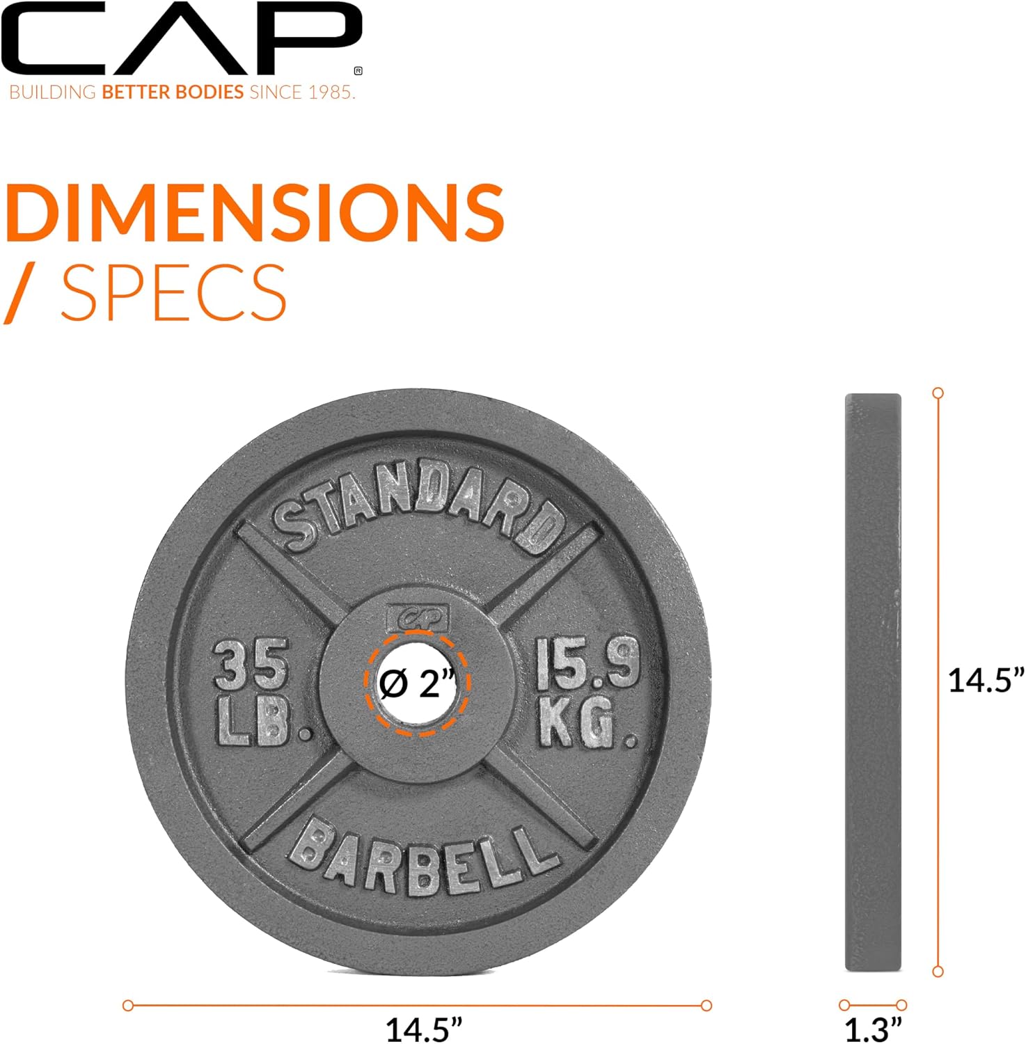CAP Barbell 2-Inch Olympic Weight Plate | Multiple Options