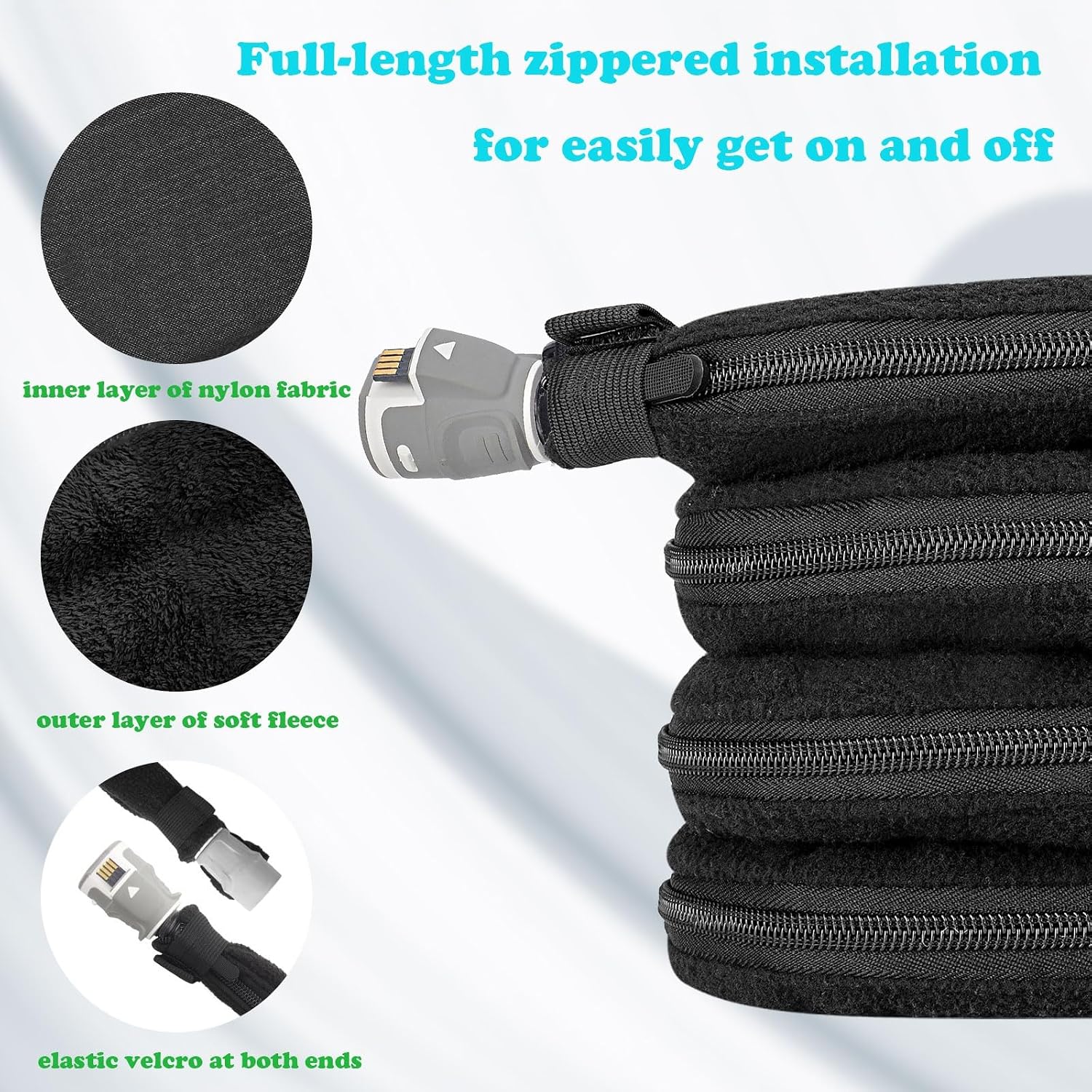iGuerburn 6.4ft CPAP Hose Cover for ResMed AirSense 11 & 10 Heated Tubing
