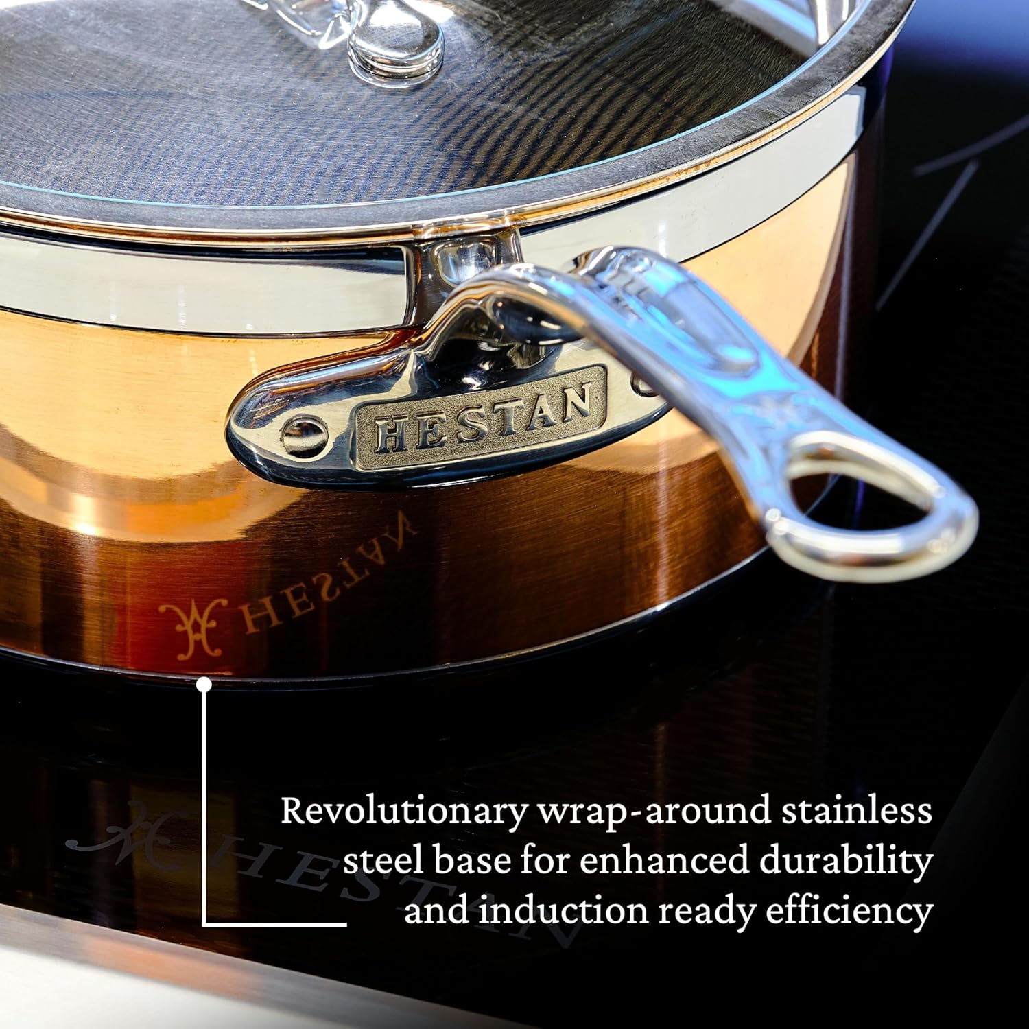 Hestan - CopperBond Collection - 100% Pure Copper Frying Pan, Induction Cooktop Compatible, 8.5-Inch