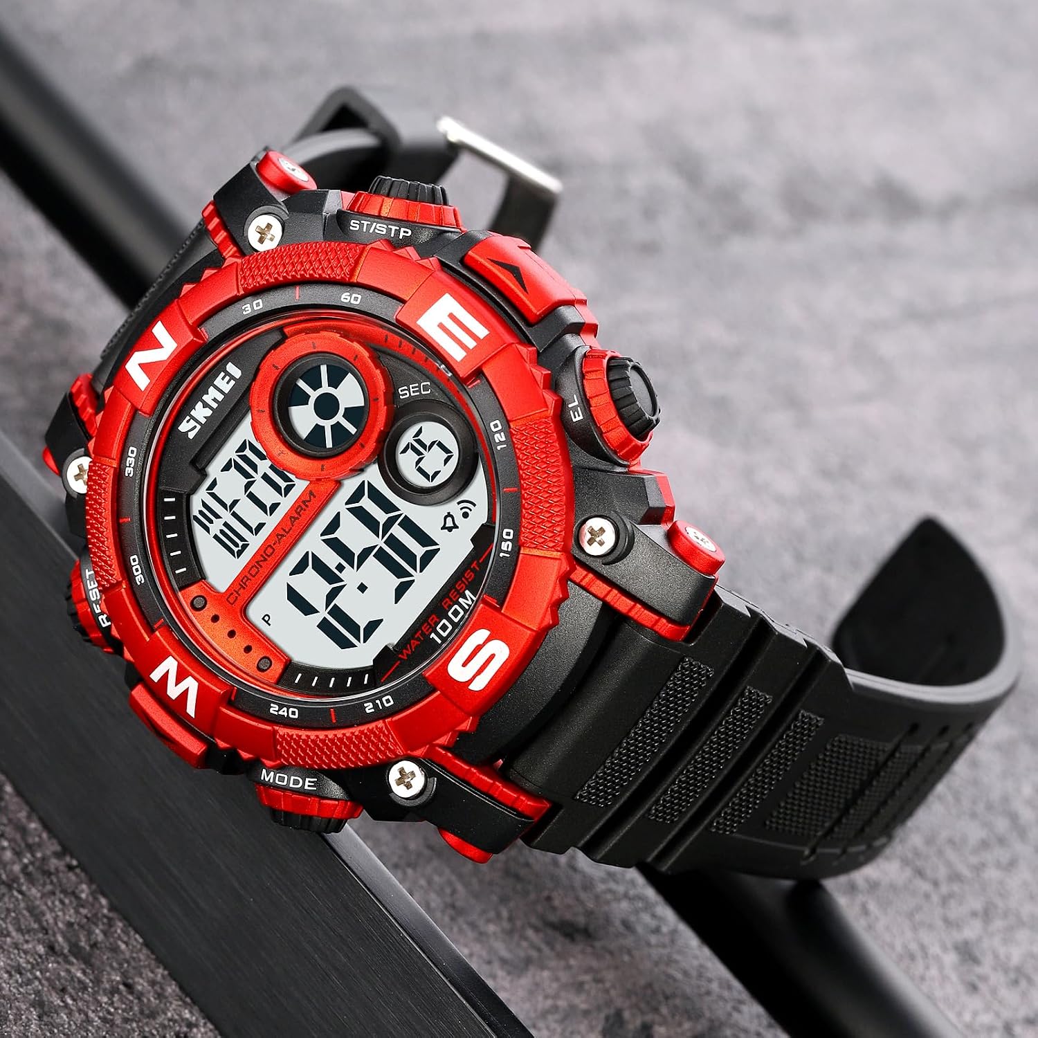 FANMIS Men's Digital Sport Watch Military LED Alarm Waterproof Quartz Watch | Tactical Outdoor Sport Watch Multi Function Led Display Alarm Stopwatch Date Quartz Rugged Style Daily Water Resistance