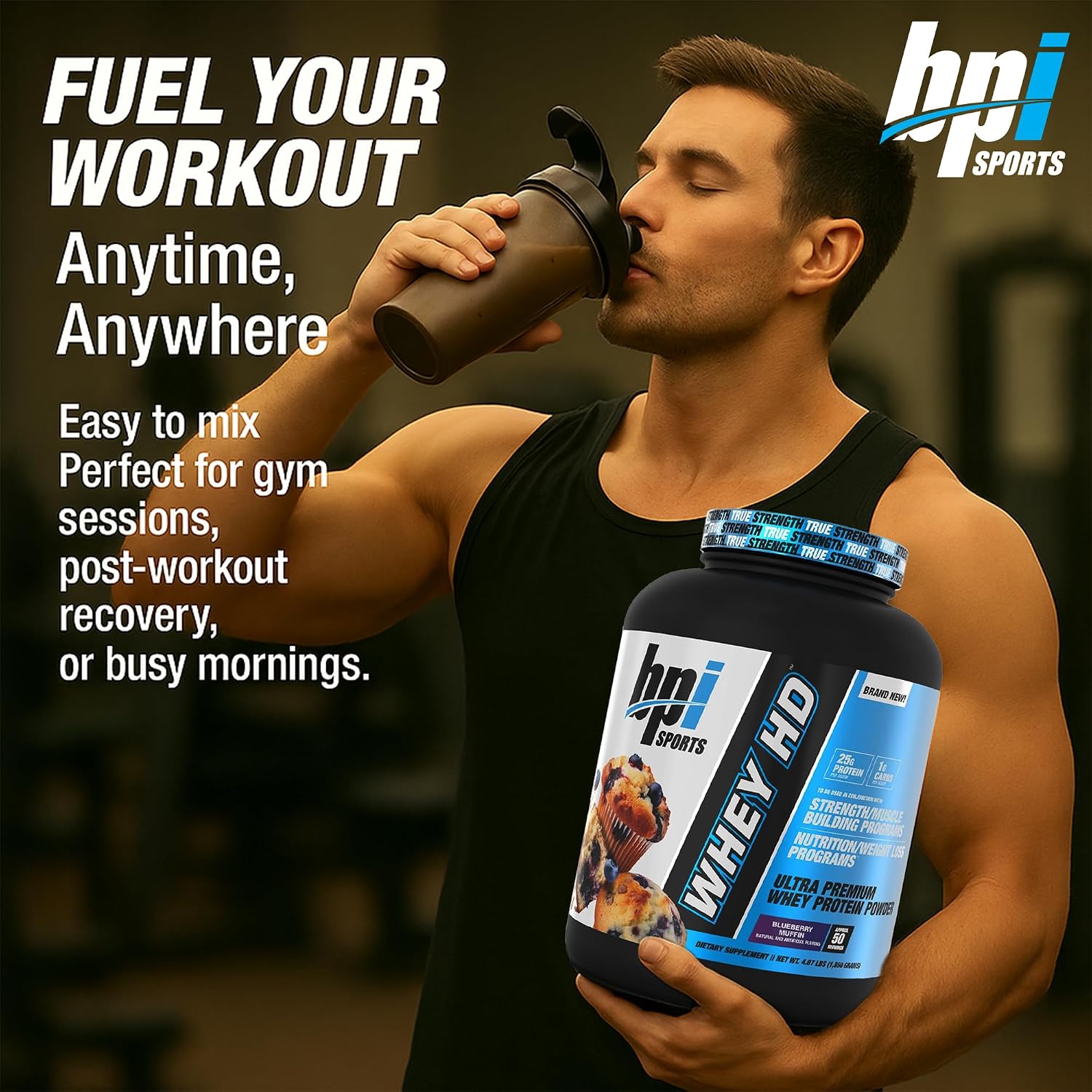 BPI Sports Whey HD Ultra Premium Protein Powder Isolate | Workout Whey Protein Powder For Men & Women for Muscle Gain | Milk Protein Concentrates | Chocolate Cookie/ Vanilla Caramel, 4.07 Pound