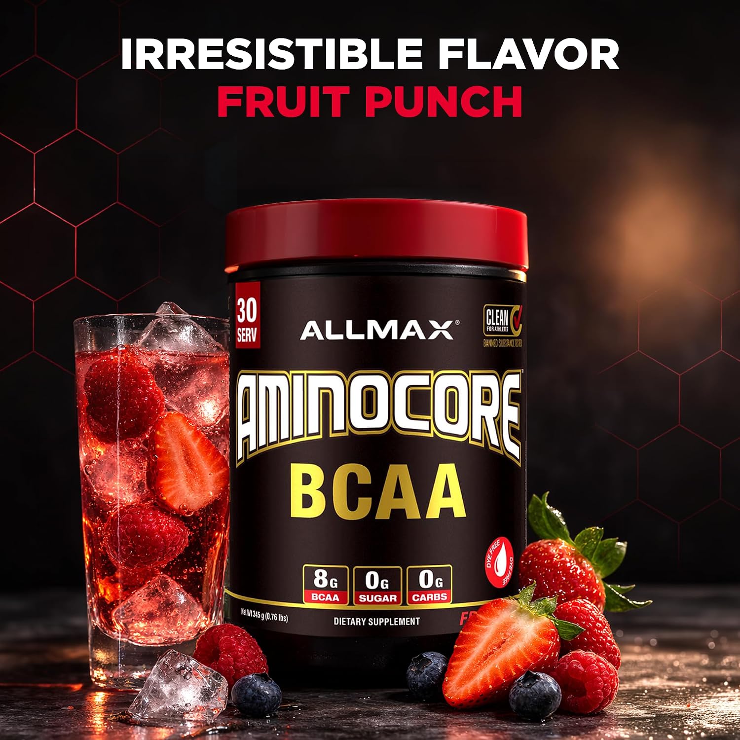 ALLMAX AMINOCORE BCAA Powder, Watermelon, 90 Servings, 1035 g