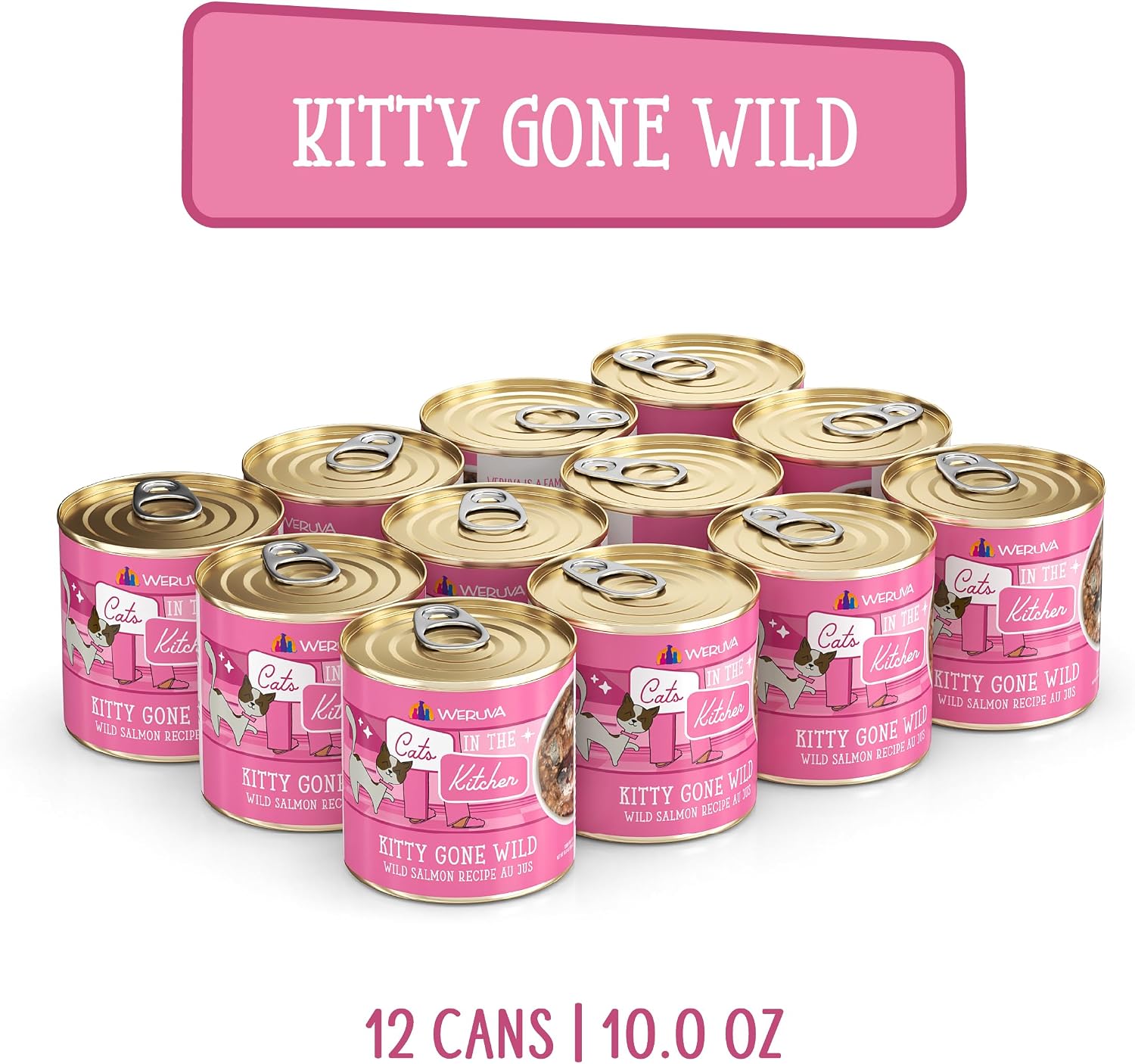 Weruva Cats in the Kitchen, Kitchen Cuties Variety Pack, Wet Cat Food, 3.2oz Can (Pack of 12)