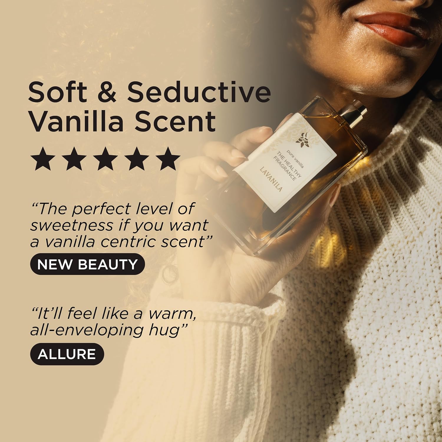 Lavanila Pure Vanilla Perfume for Women, 1.7 Fl Oz | Clean Vanilla Perfume, Long Lasting Women’s Eau de Parfum with Madagascar Vanilla – Natural Fragrance, Women’s Fragrances