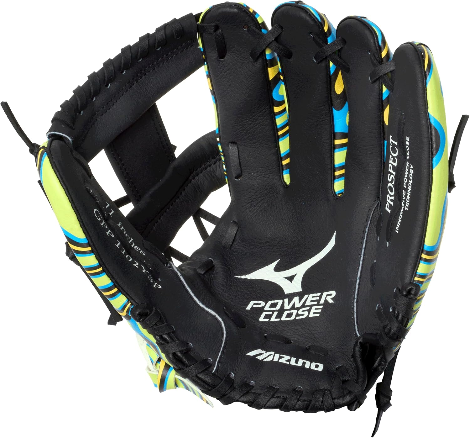 Mizuno Prospect PowerClose Youth Baseball Glove Series I V-Flex Notch I Parashock Palm Pad I Buttersoft Palm Liner