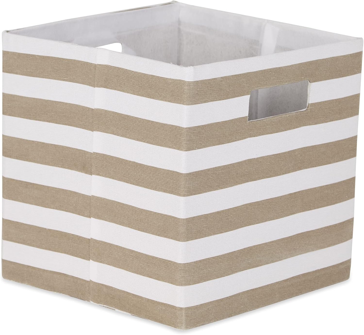 DII Polyester Cube Storage Collection Collapsible Hard Sided Bin, 13x13x13, Black