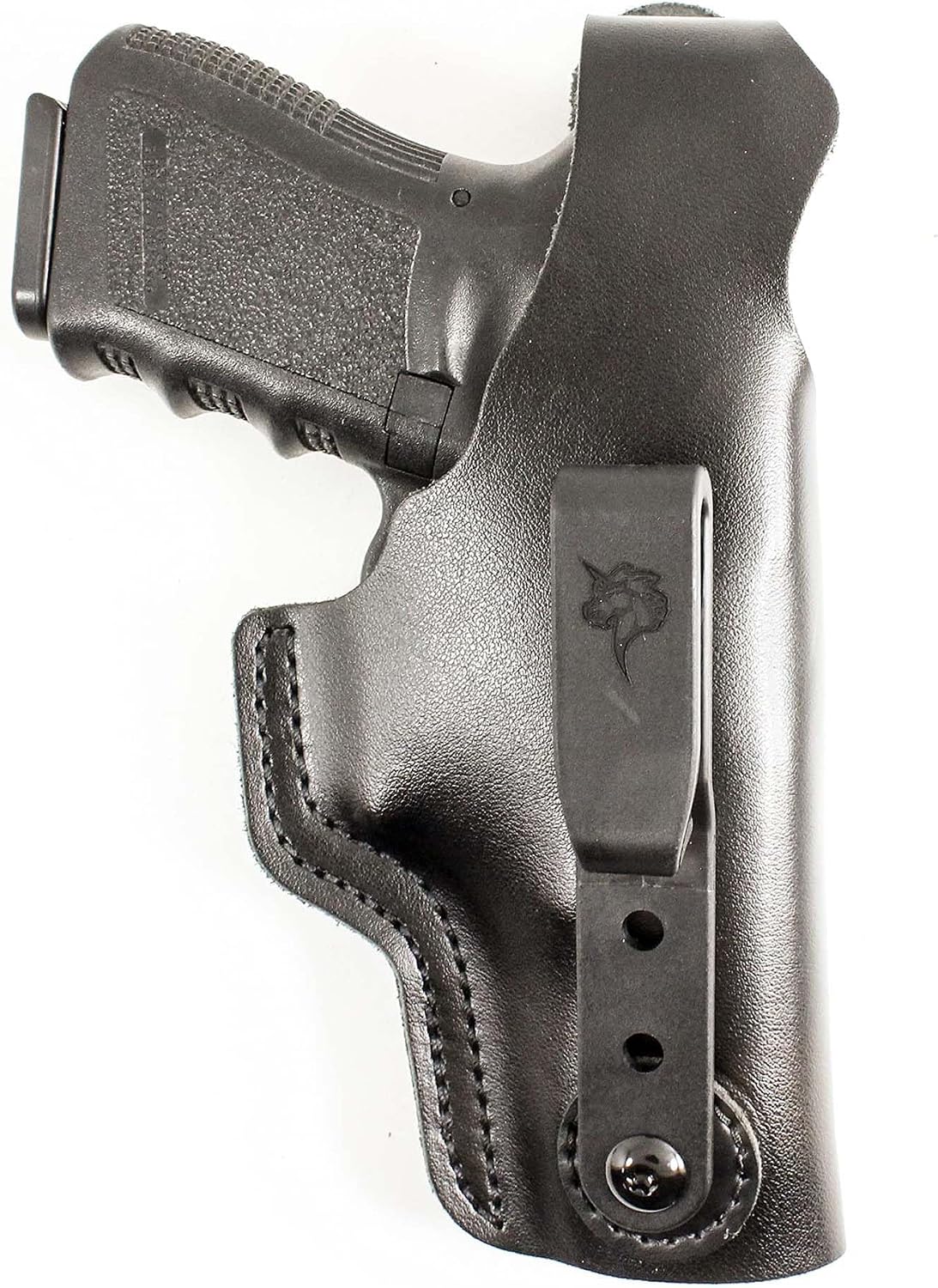 DeSantis Dual Carry II IWB/OWB Holster- Leather Holster, Fits GLOCK 19/19 GEN 5/19X/23/32/36/45/48, Beretta Cougar 9/40, S&W 99/990 L 4""