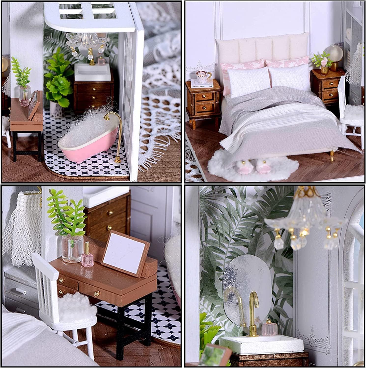 CUTEROOM DIY Doll Room Miniature Furniture Wooden House Kit-Study Room