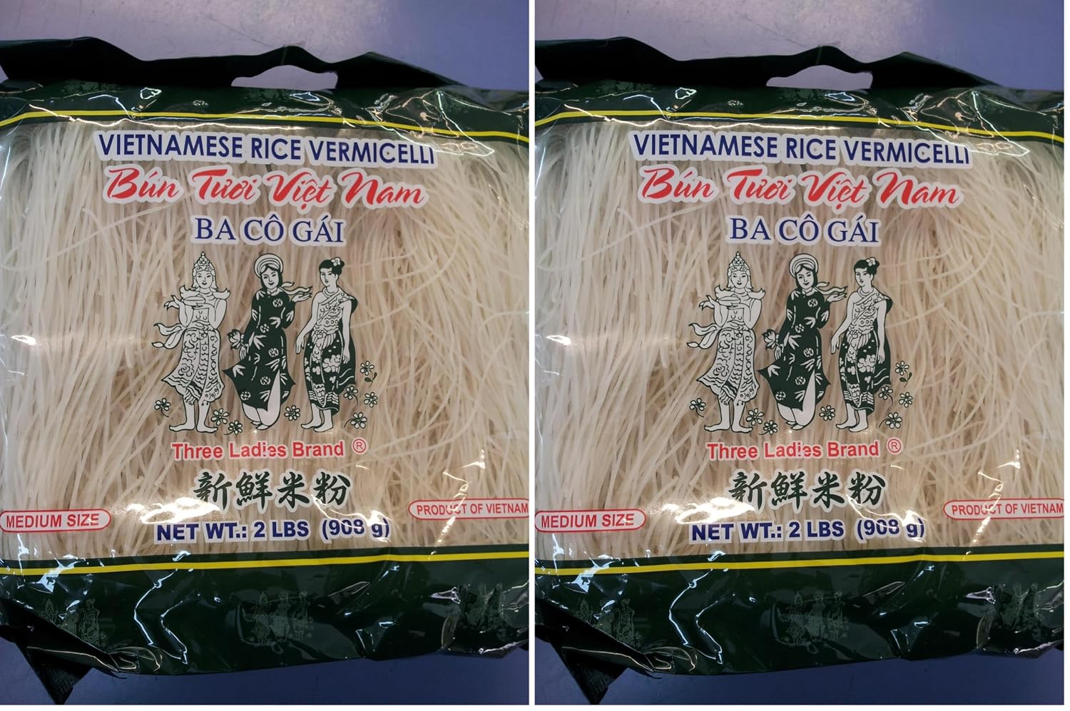 Vietnamese Rice Stick(vermicelli) Three Ladies Brand 2lbs