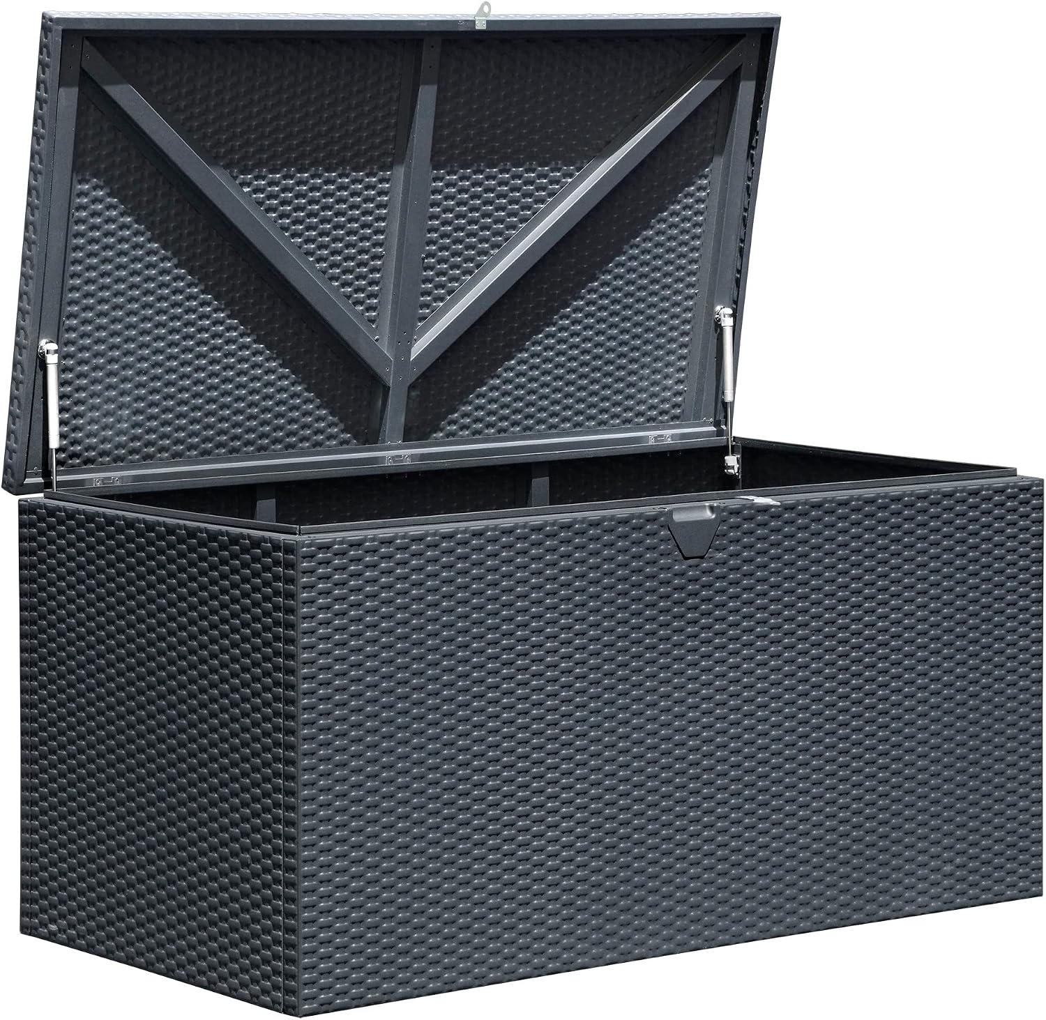 Arrow 4' x 2' x 2' Spacemaker Espresso 134 Gallon Hot-Dipped Galvanized Steel Storage Deck Box