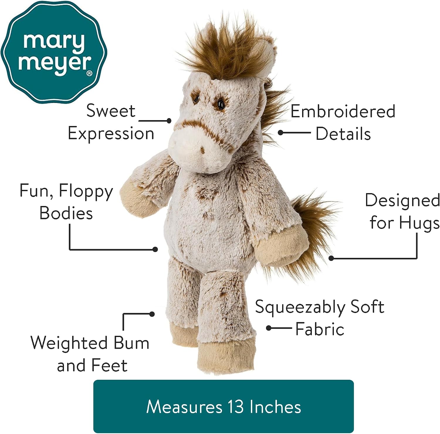 Mary Meyer Marshmallow Zoo Happy Horse Soft Toy, 13 in