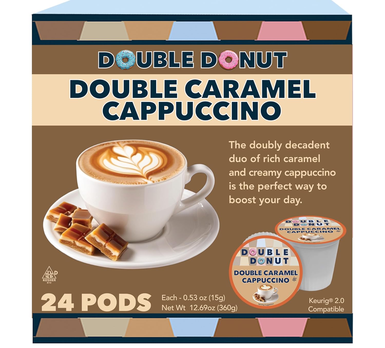 Double Donut Coffee Breakfast Blend Coffee Pods, Light Roast Coffee in Recyclable Single-Serve Pods for Keurig K Cups Brewer Machines, 80 Count Bulk Pack, original version