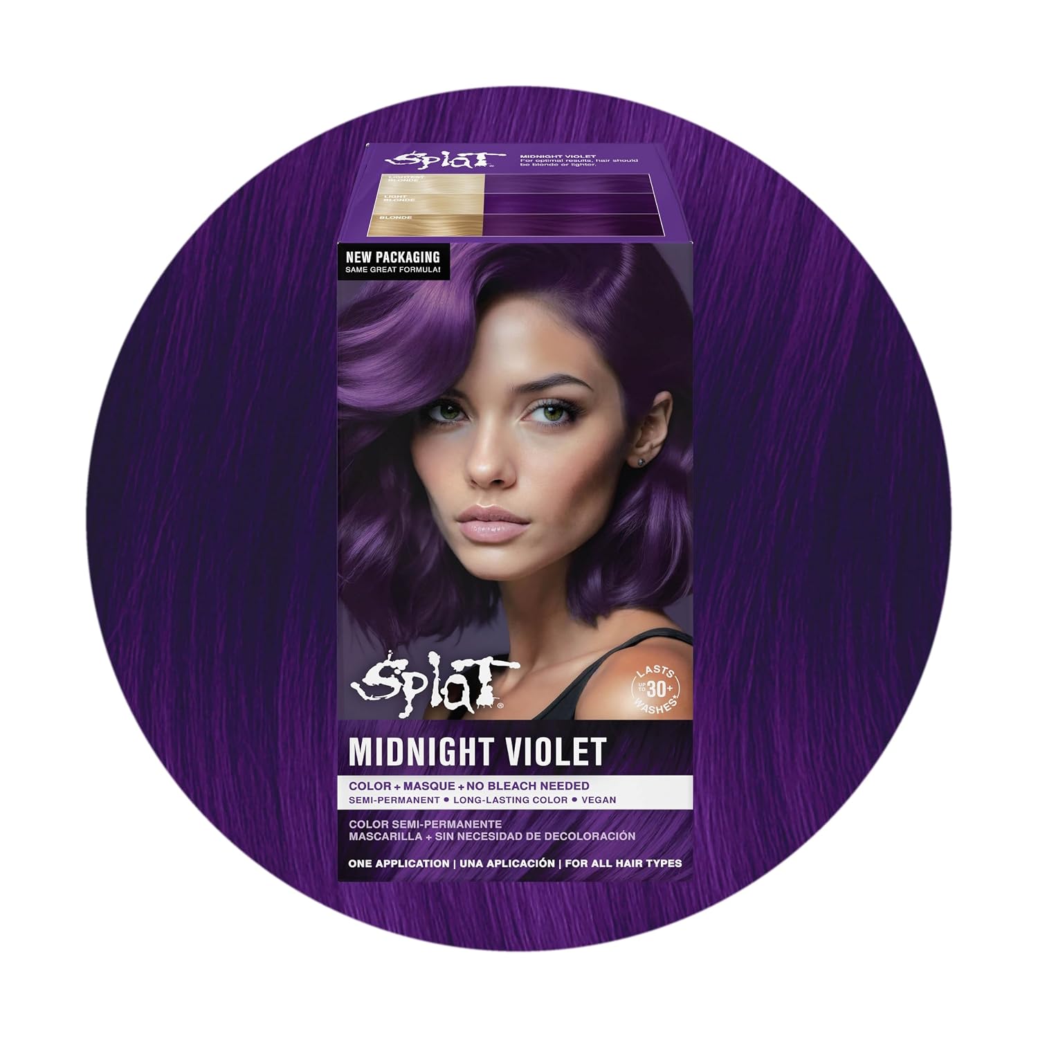 Splat Midnight Magenta Semi Permanent Hair Dye Kit, 1 Application