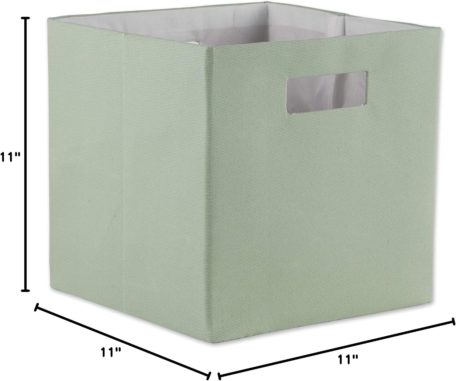 DII Fabric Storage Cube Organizer Bin 13x13x13 Foldable, Teal