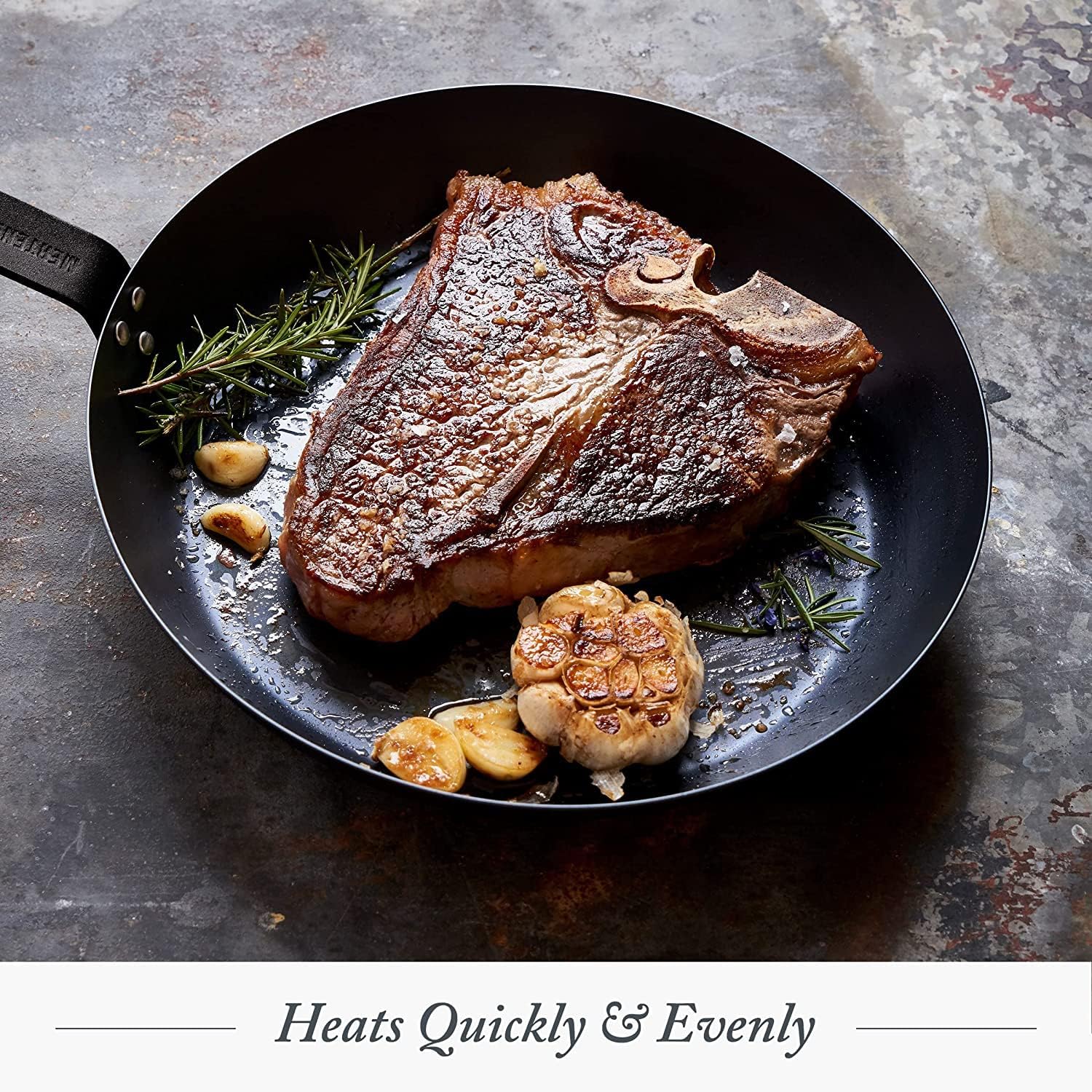 Merten & Storck 10" Pre-Seasoned Carbon Steel Frying Pan Skillet