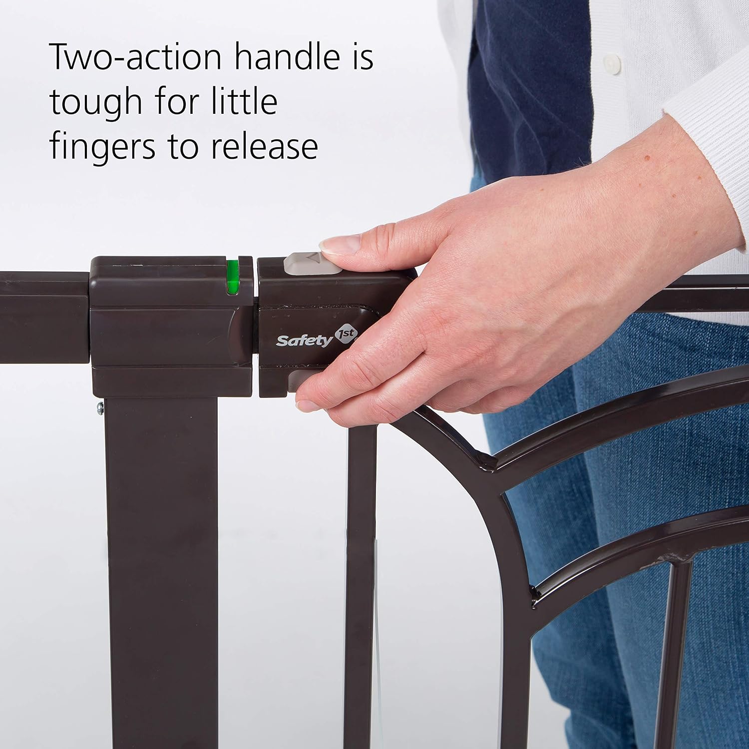 Safety 1st Easy Install Baby Gates for Doorways, Tall & Wide, Décor Easy Install, Pressure Mount Fastening, No Drilling