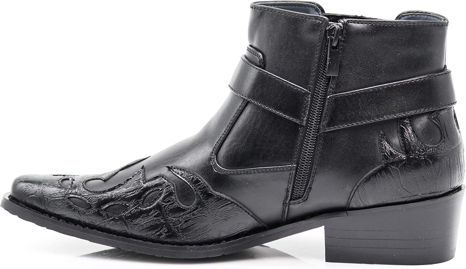 Enzo Romeo WT11 Men's Western Cowboy Motorcycle Ankle Boots