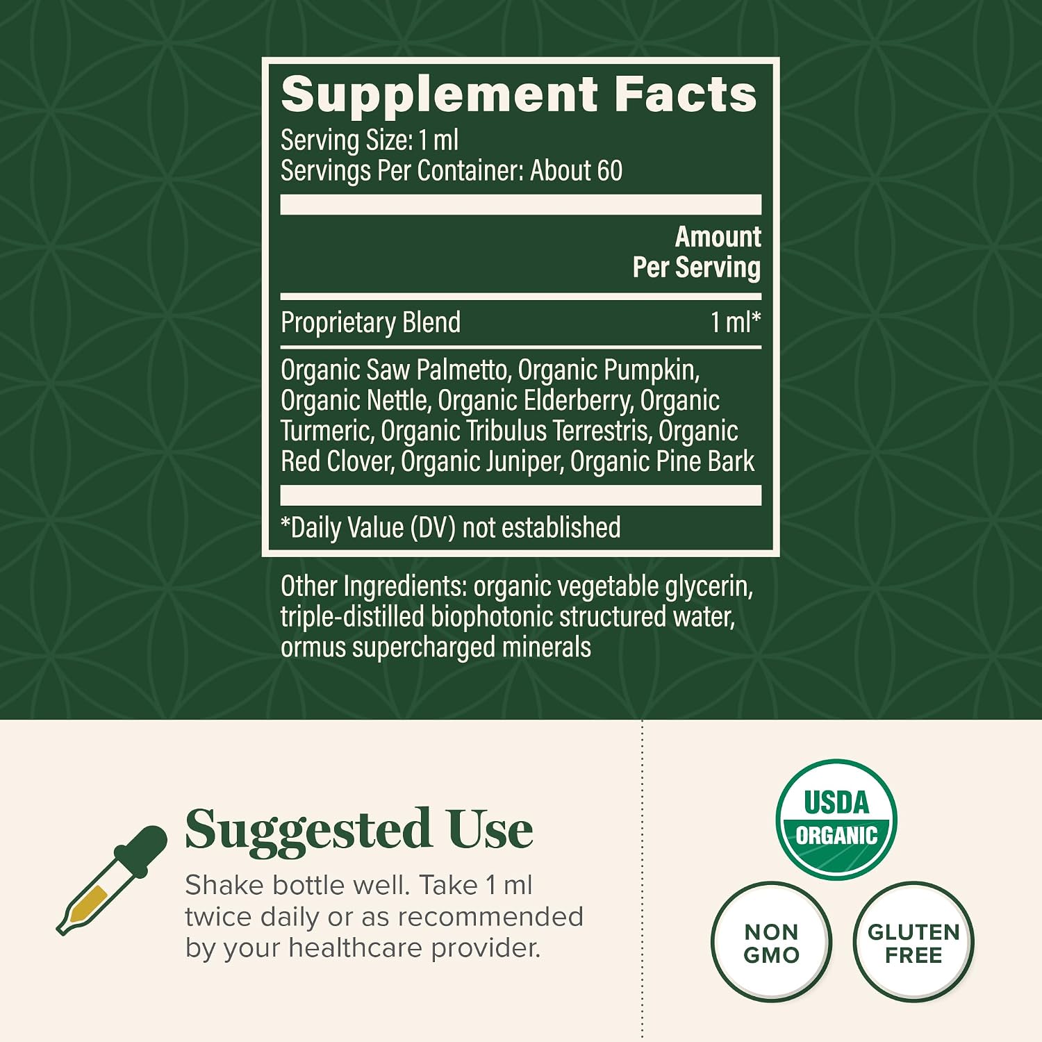 Global Healing Organic Prostate Health - Mens Health Supplement - Prostate Supplements Help Urinary Bladder Control