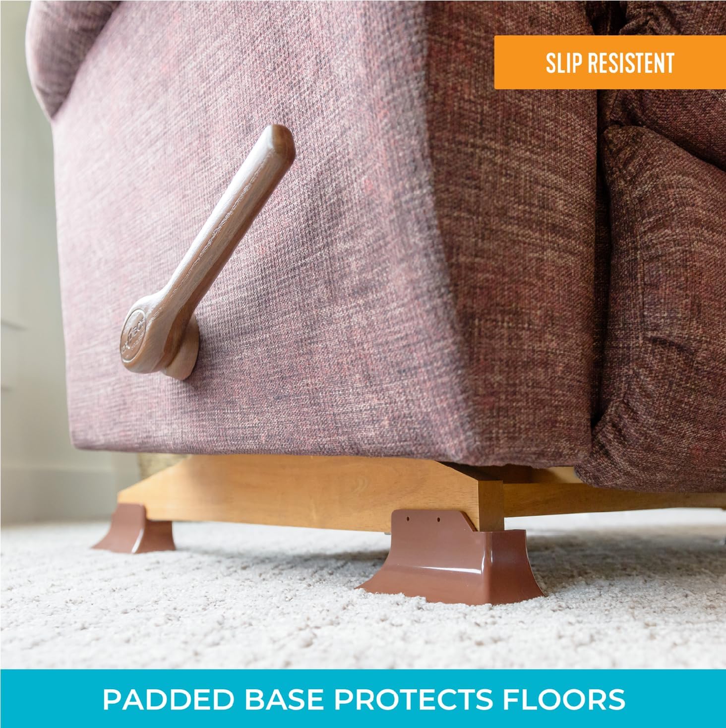 Stander Recliner Risers, Non-Slip Chair Lifters for Adults, Seniors, and Elderly, Low Profile Seat Raiser for Sitting and Standing Assistance