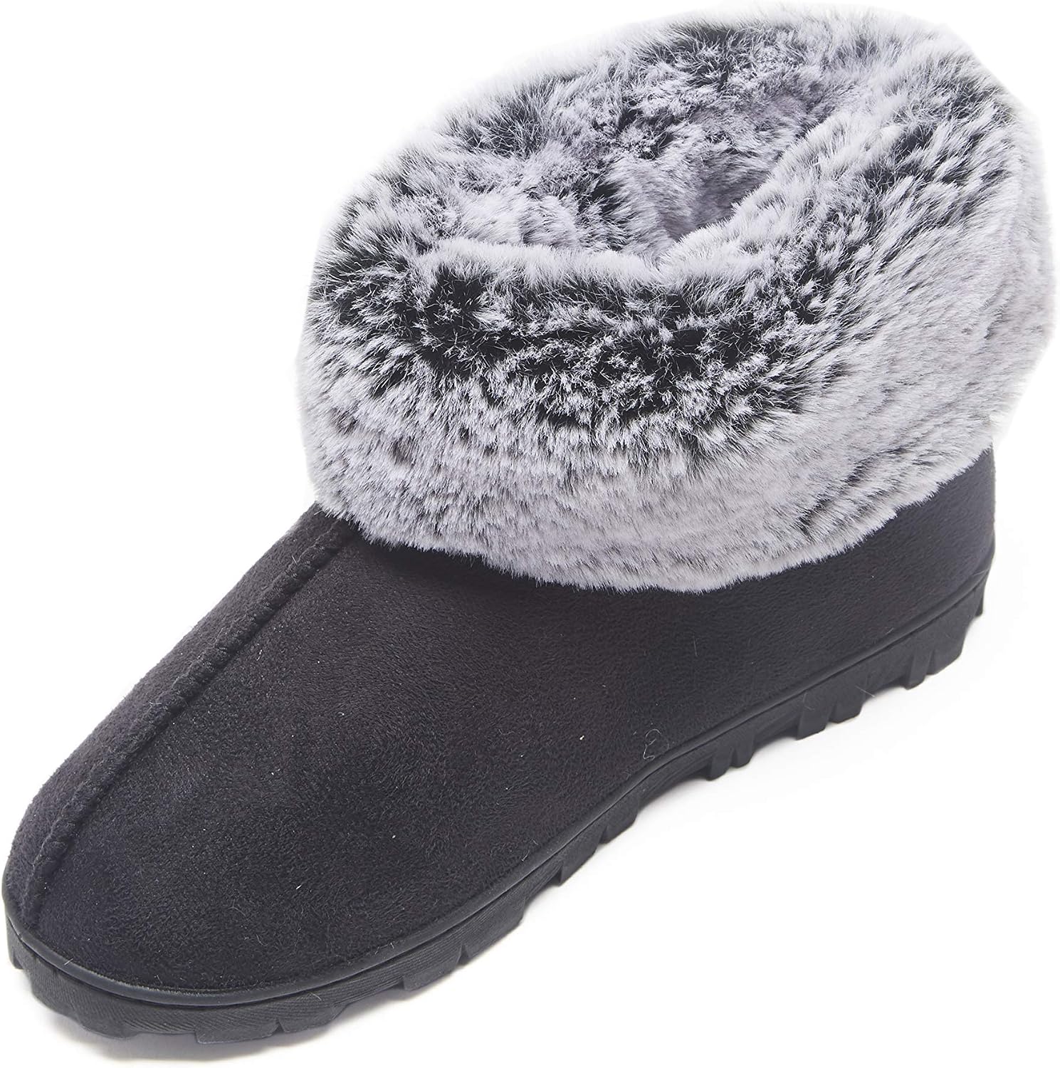 Jessica Simpson Women's and Girls Microsuede Super Soft Bootie Slippers with Indoor Outdoor Sole- Mommy & Me Set Options
