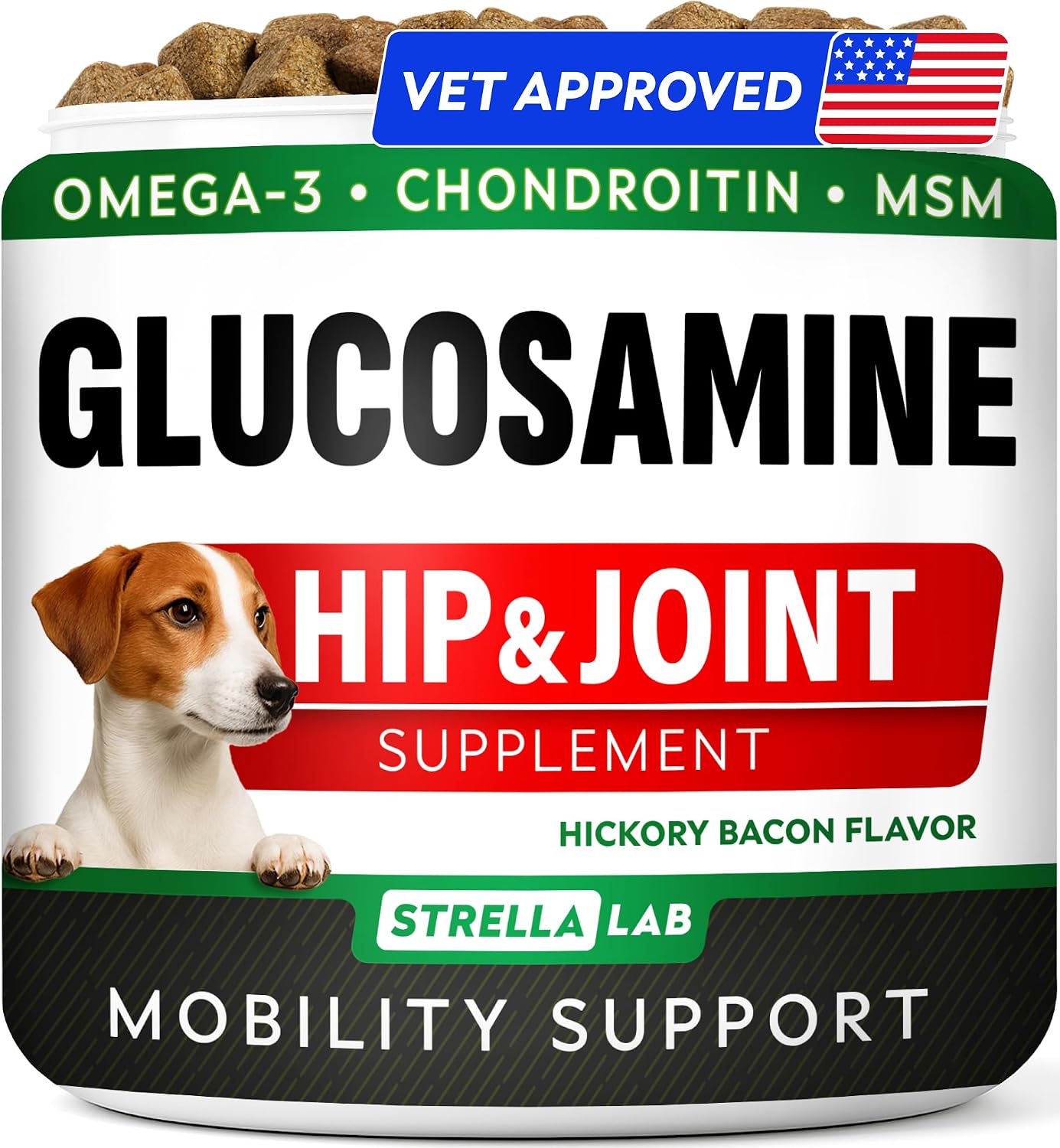 Advanced Glucosamine for Dogs, Chondroitin & MSM Hip Joint Supplement Chews