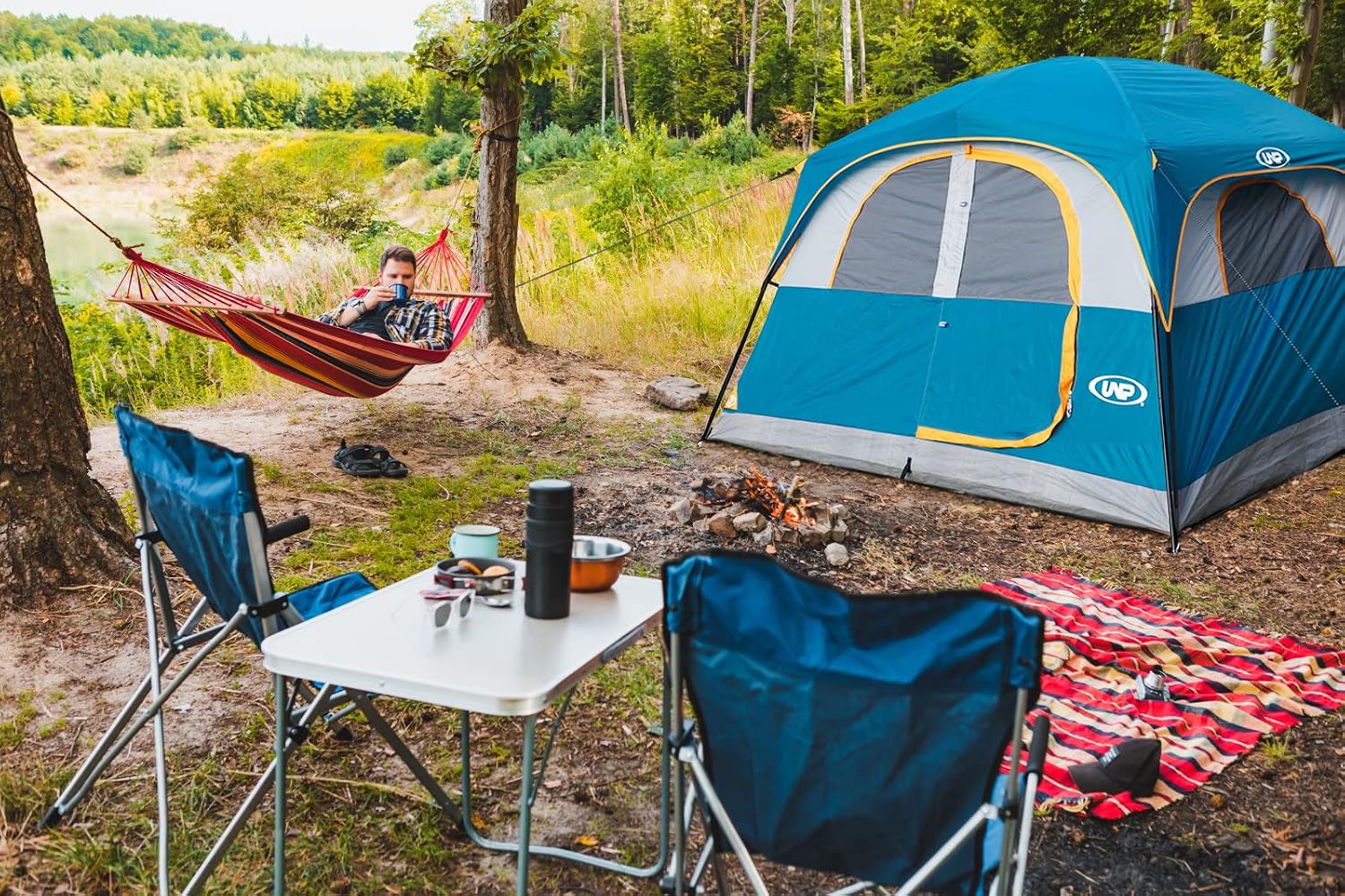 UNP 6 Person Tents for Camping Waterproof Family Cabin Tent with Rainfly