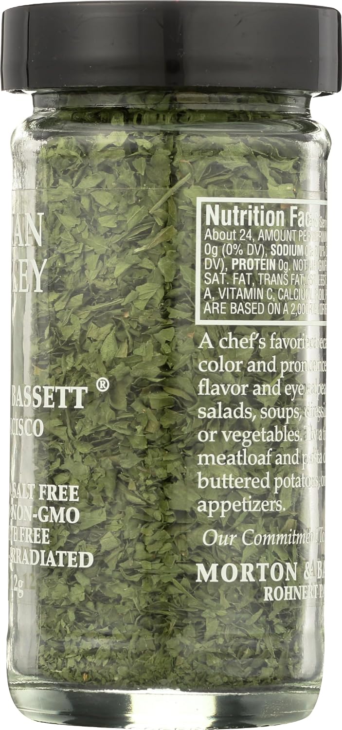 Morton & Bassett Italian Parsley, 0.4oz – Salt-Free, Non-GMO, Spice for All Purpose Cooking