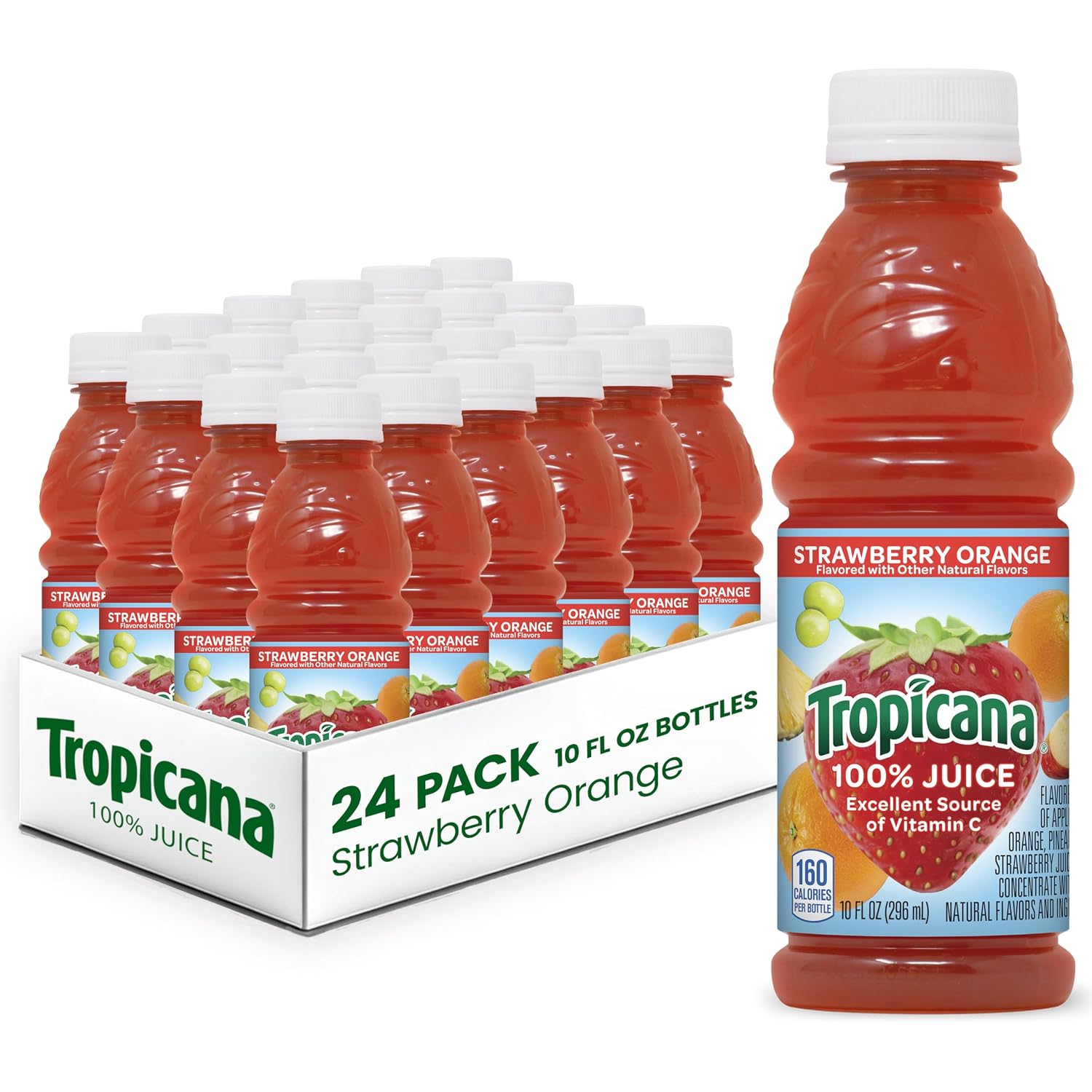Tropicana Pineapple Peach Mango 100% Juice, 24-pack, 10 fl oz bottles