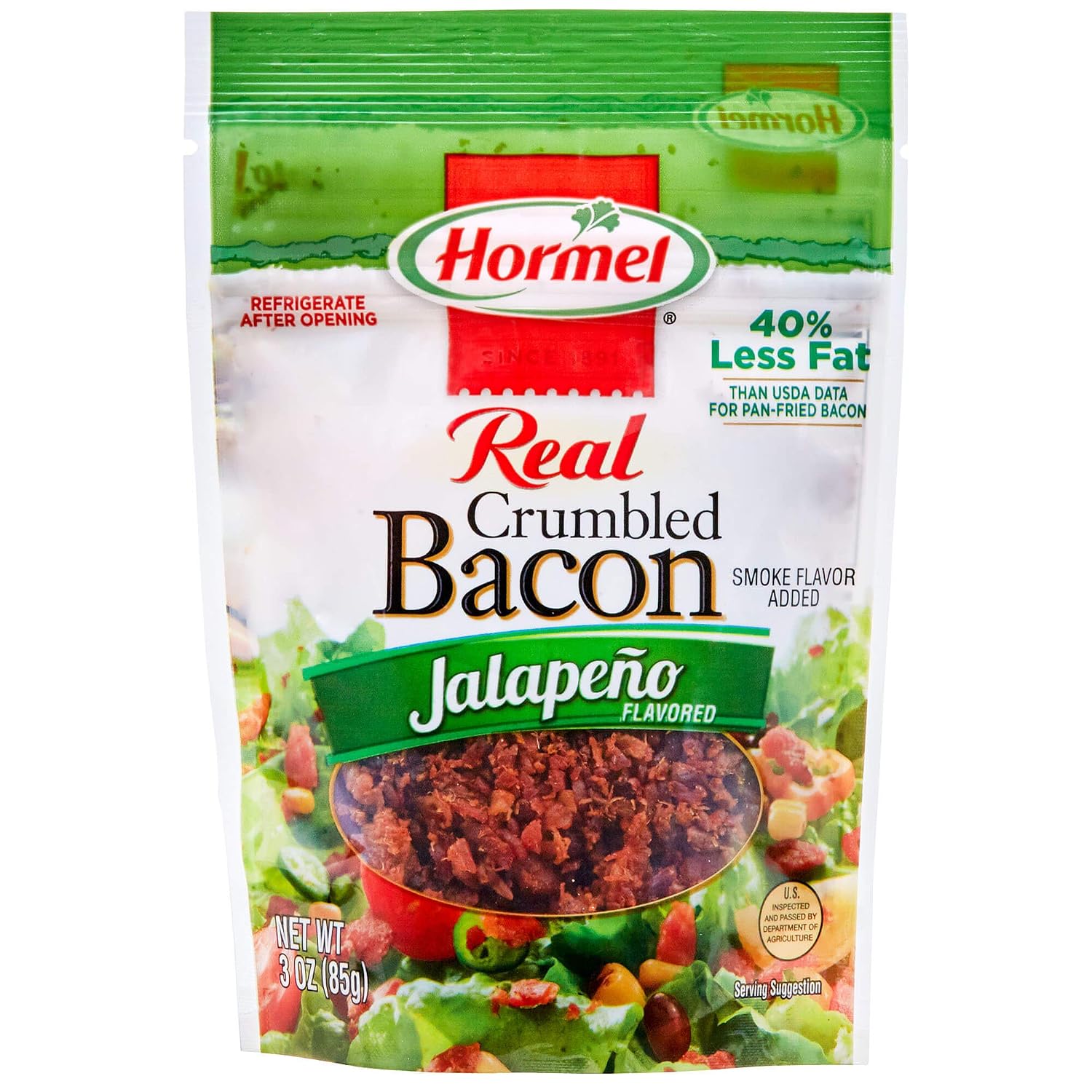 HORMEL Real Peppered Bacon Crumbles, 3 oz Pouch (8 Packages)