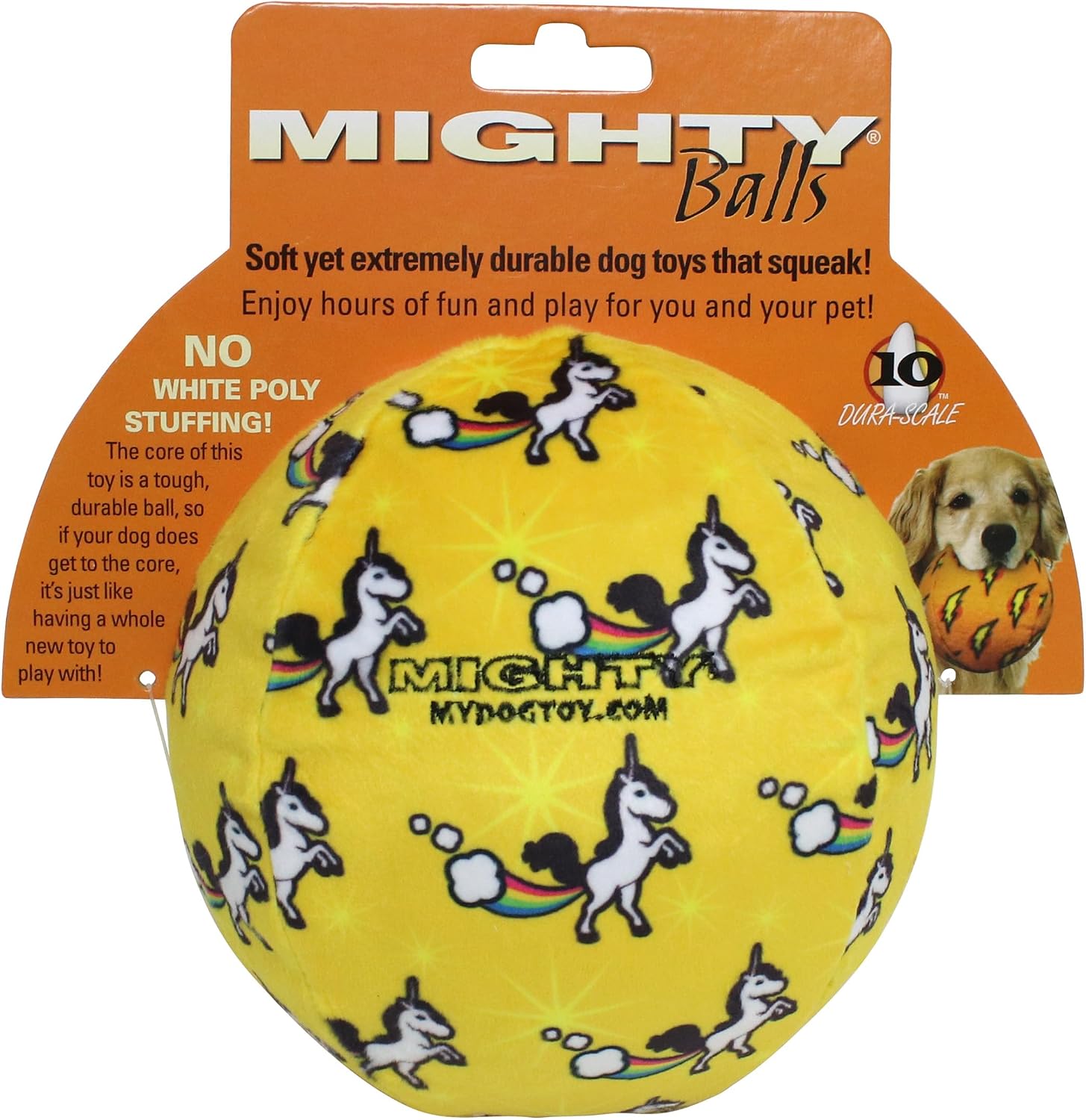 MIGHTY Tuffy 2 Pack Medium Ball Dog Toy: Ultra Durable Plush Toy with Multiple Layers & Reinforced Seams, Washable and Floats, Vinyl Ball & Fleece