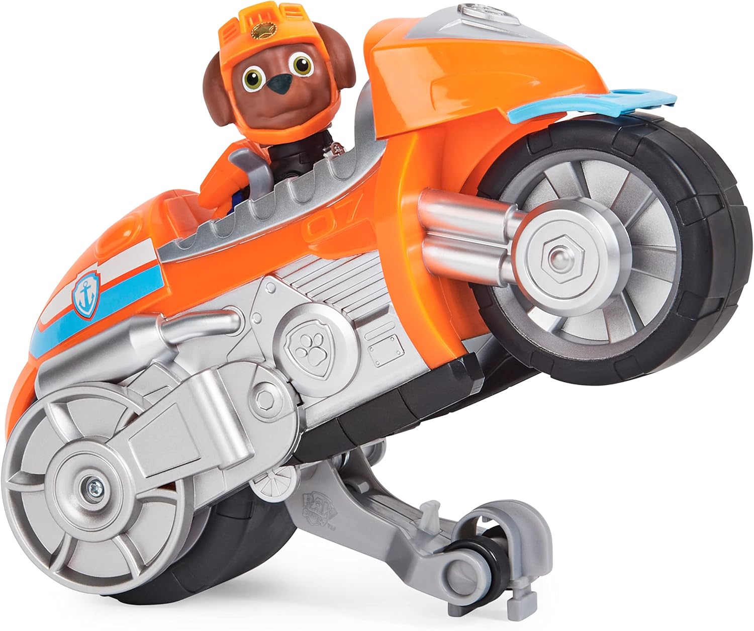 PAW Patrol, Moto Pups Wildcat’s Deluxe Pull Back Motorcycle Vehicle with Wheelie Feature and Toy Figure