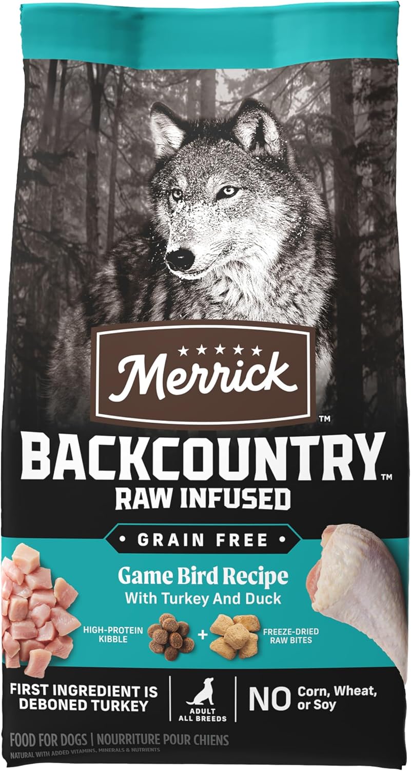 Merrick Backcountry Dry Dog Food Great Plains Red Recipe 4 lb Bag