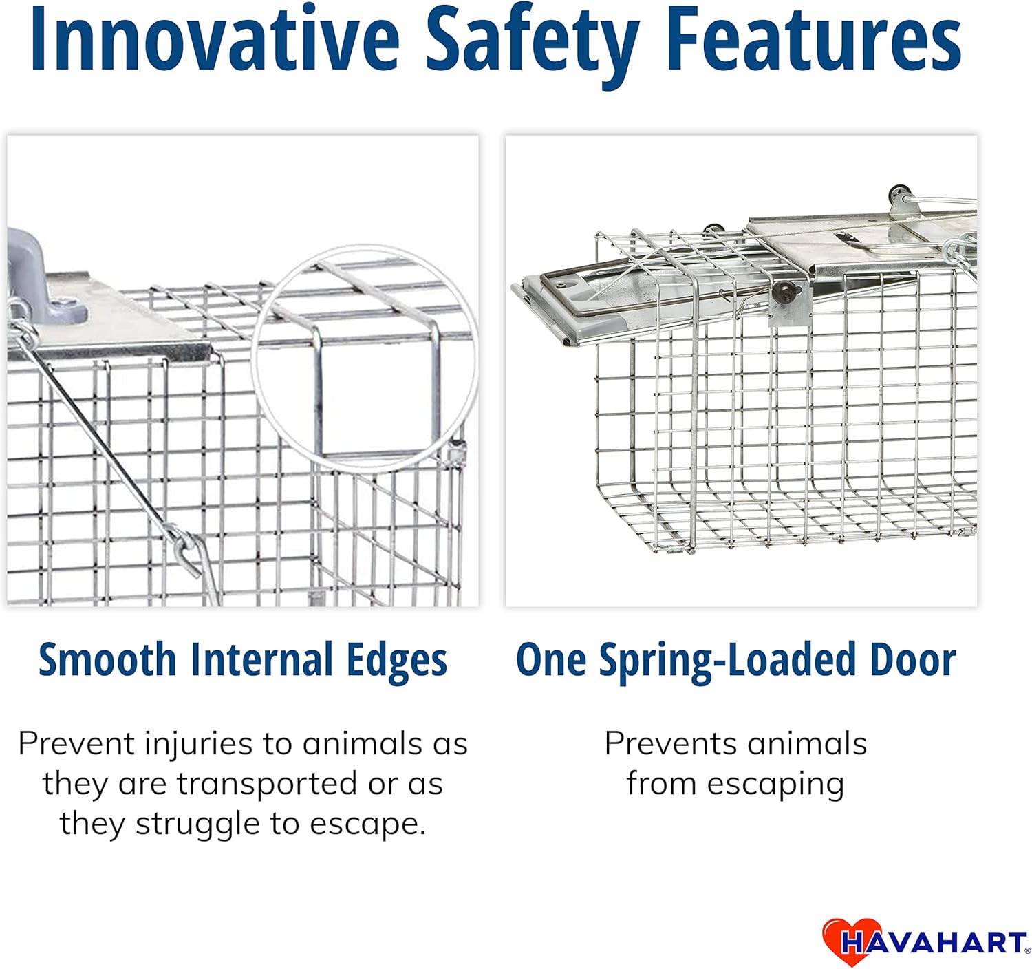 Havahart Easy-Set Catch and Release Small 1-Door Humane Live Animal Trap for Squirrels, Rabbits, Skunks, and Other Small Animals - 1083