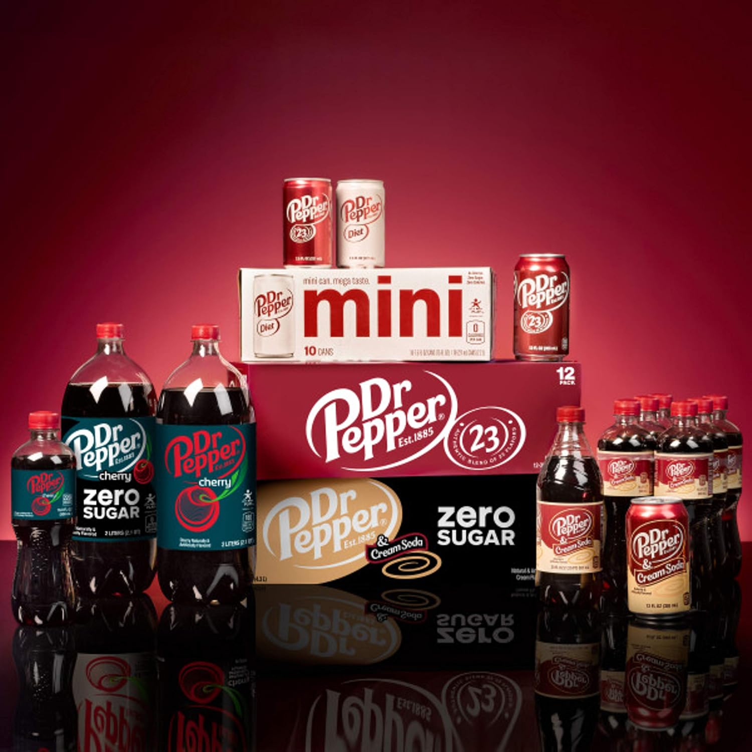 Diet Dr Pepper Soda, 12 fl oz cans, pack of 12