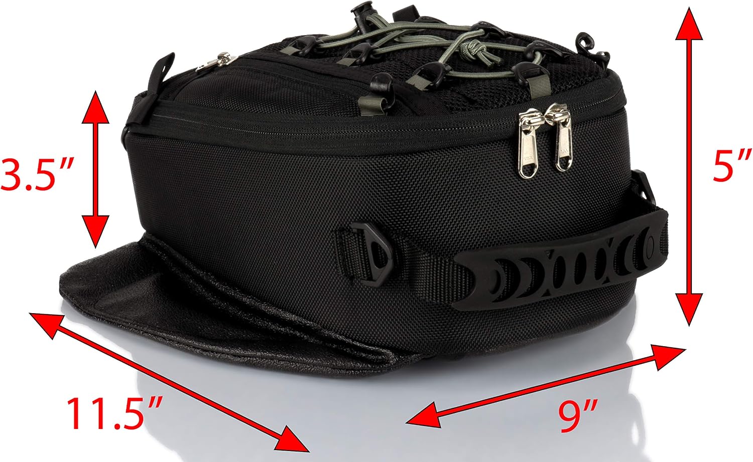 450 Magnetic Tank Bag, Water-Resistant, Tear-Resistant, Industrial Grade Ballistic Nylon with Anti-Scratch Rubberized Polymer Bottom, Strong Neodymium Magnets – Black