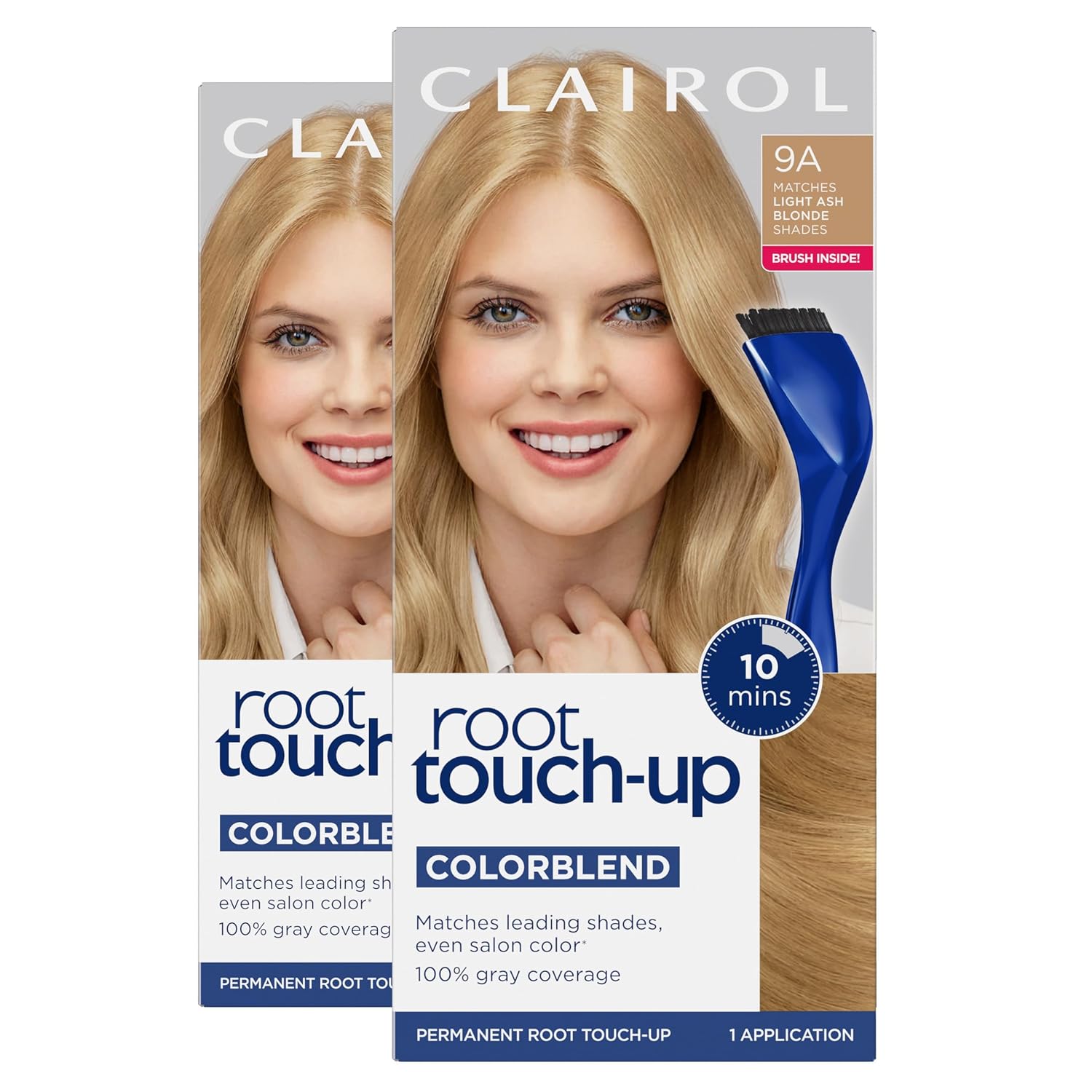 Clairol Root Touch Up Permanent Hair Dye, 6 Light Brown, Pack of 2